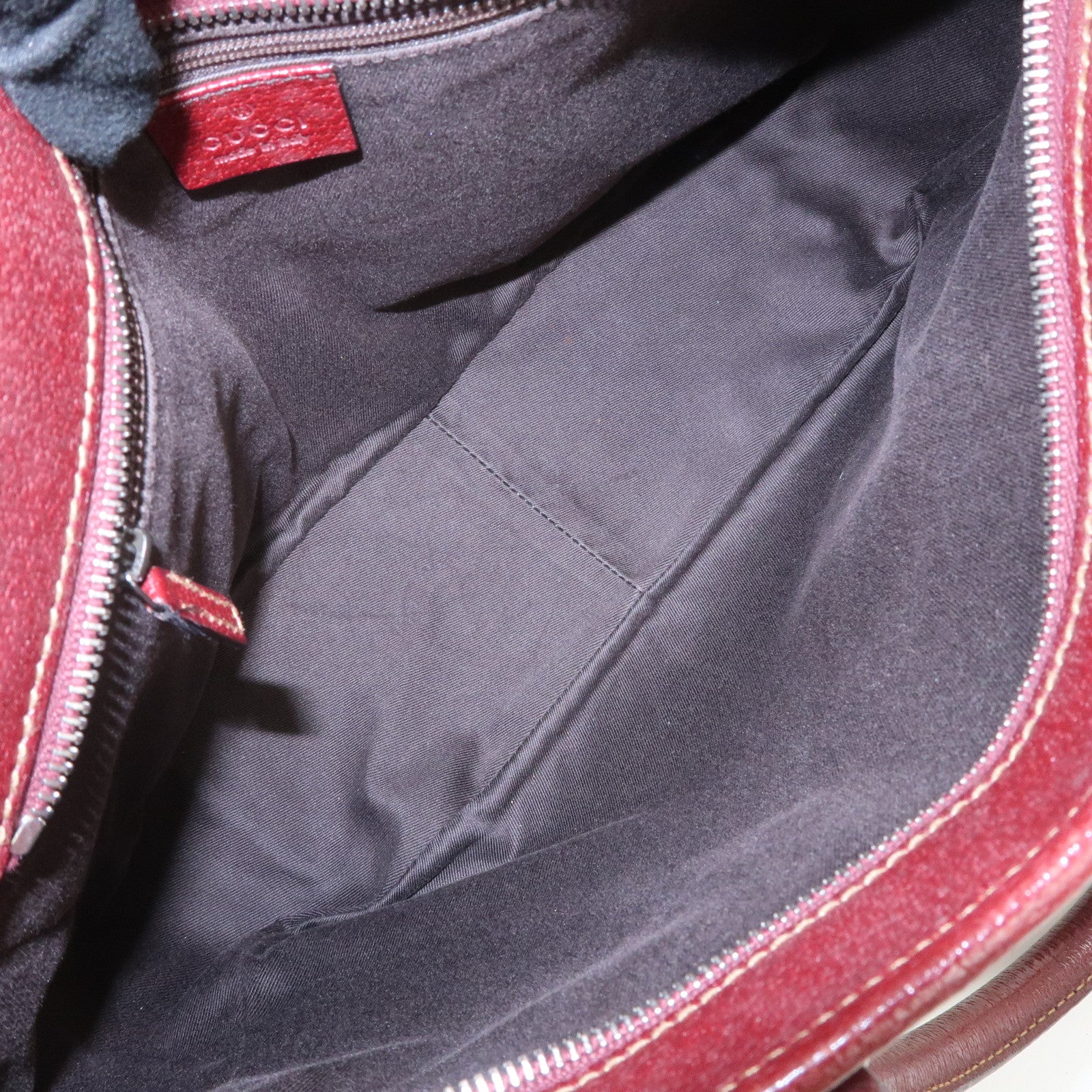 GUCCI GG Monogram Canvas Leather Tote Bag Beige Bordeaux 113011