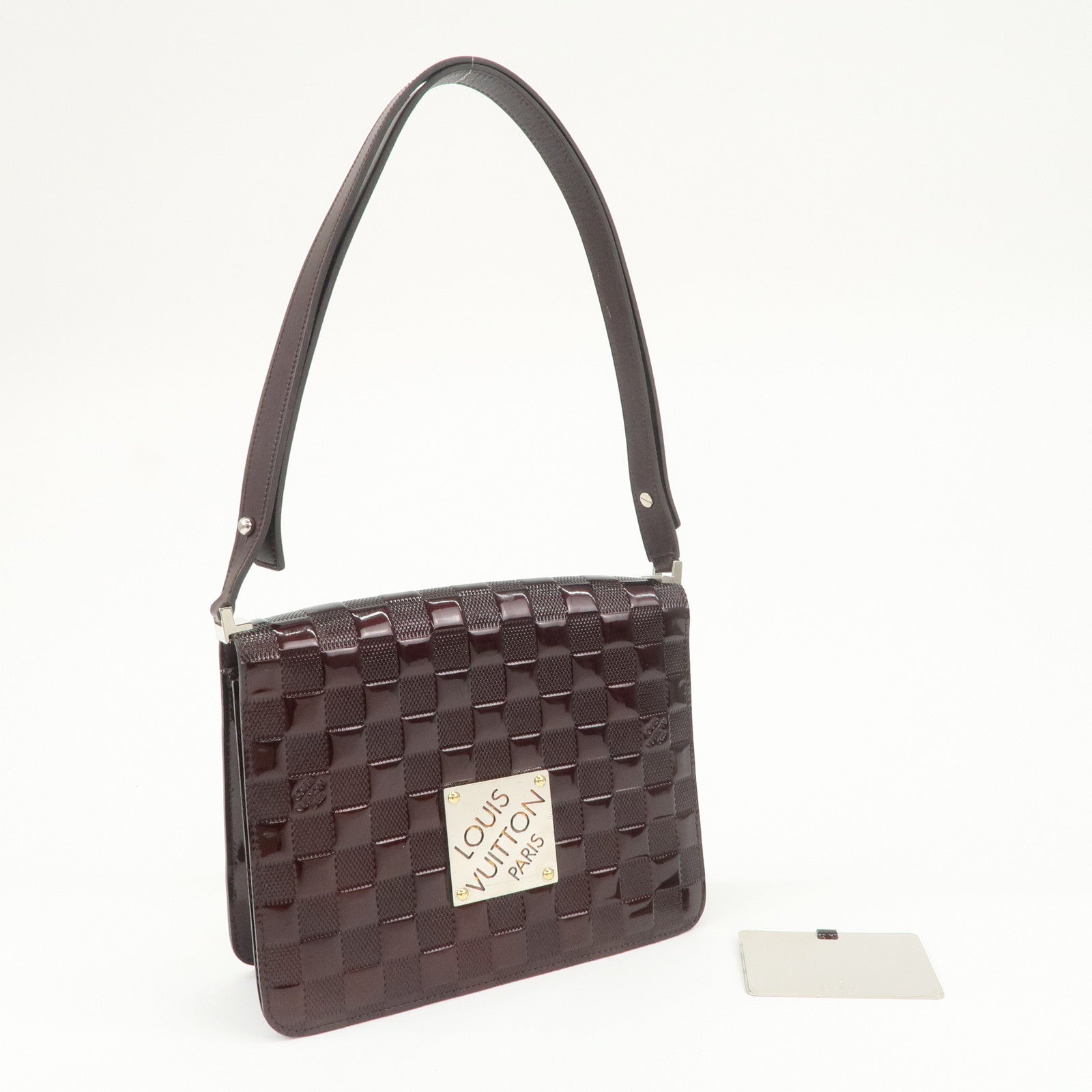 Louis Vuitton Damier Vernis Cabaret Shoulder Bag Carmine M92126