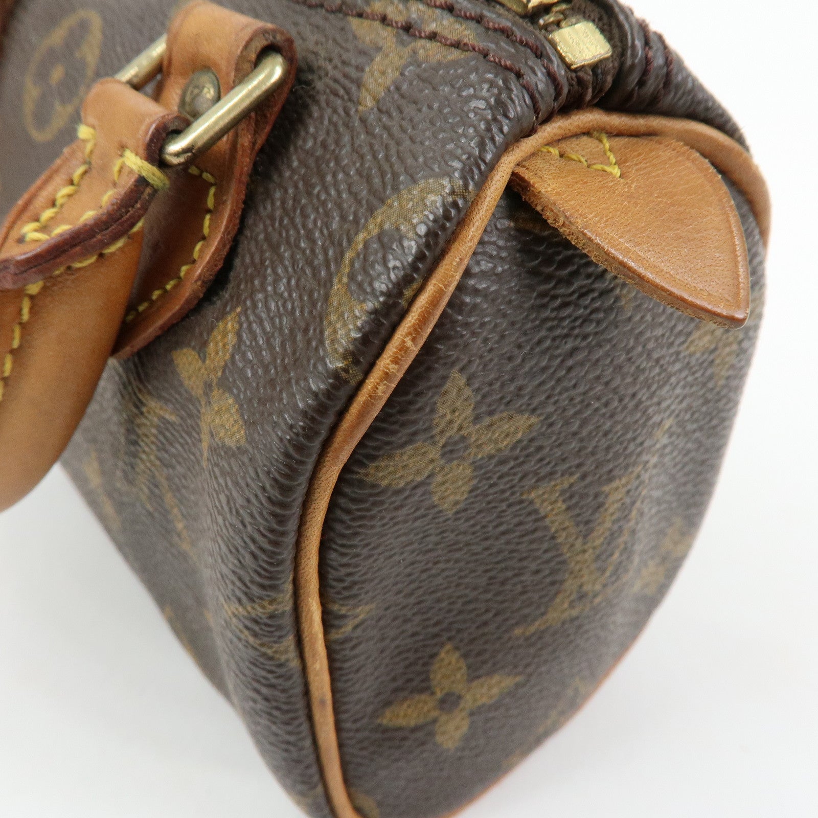 Louis Vuitton Monogram Canvas Mini Speedy Hand Bag & Strap M41534