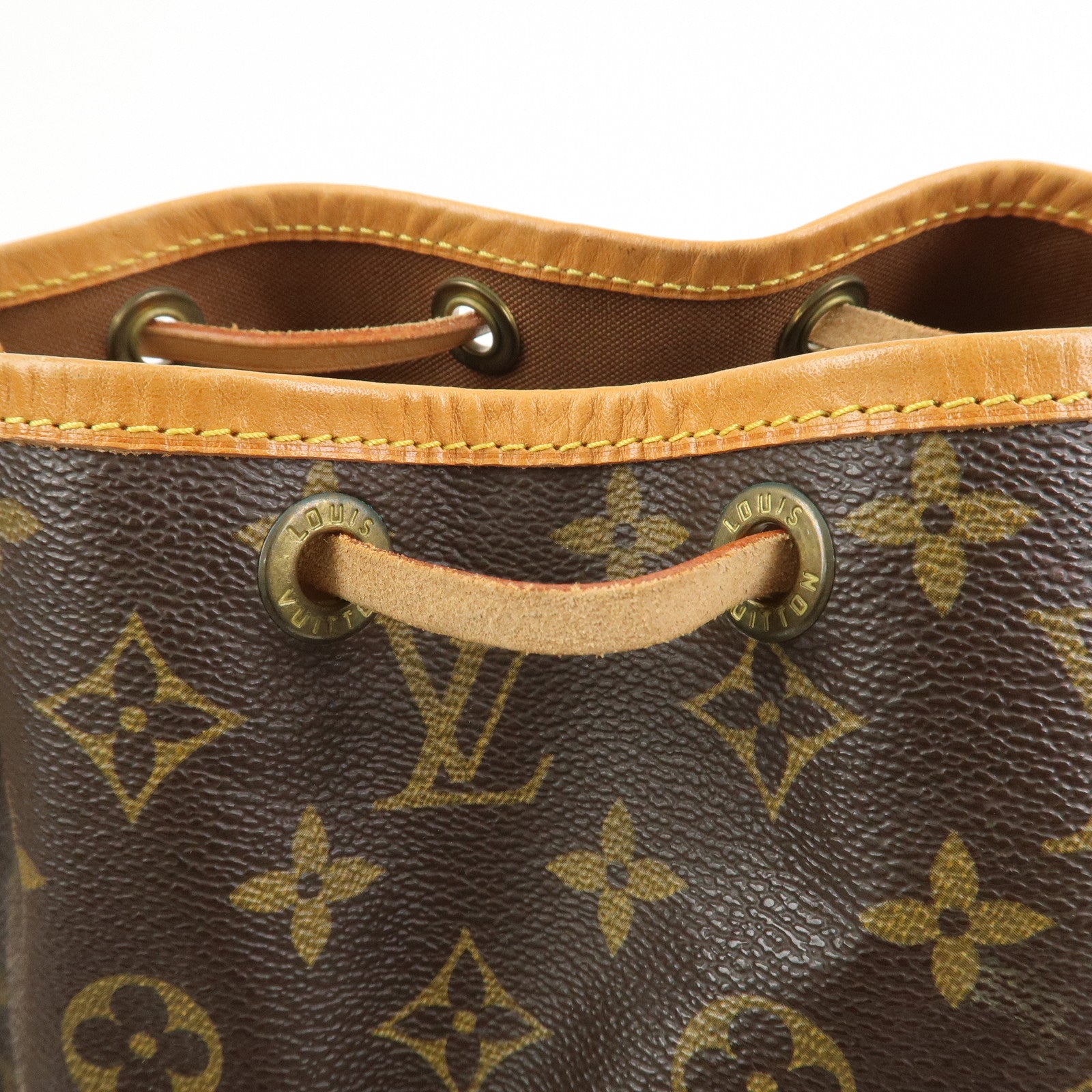 Louis Vuitton Monogram Petit Noe Shoulder Bag Brown M42226