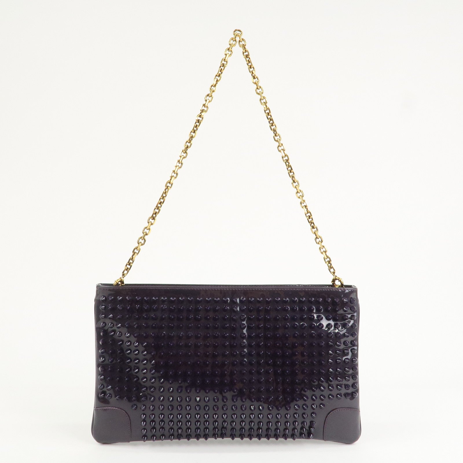 Christian Louboutin Vinyl 2Way Bag Chain Shoulder Bag Purple
