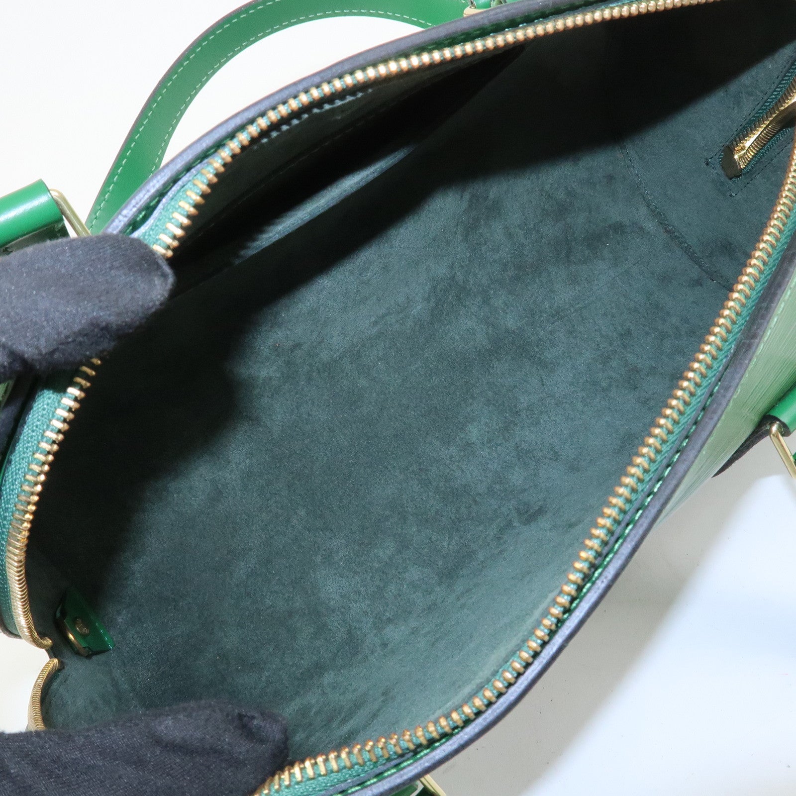 Louis Vuitton Epi Soufflot Hand Bag Borneo Green M52224