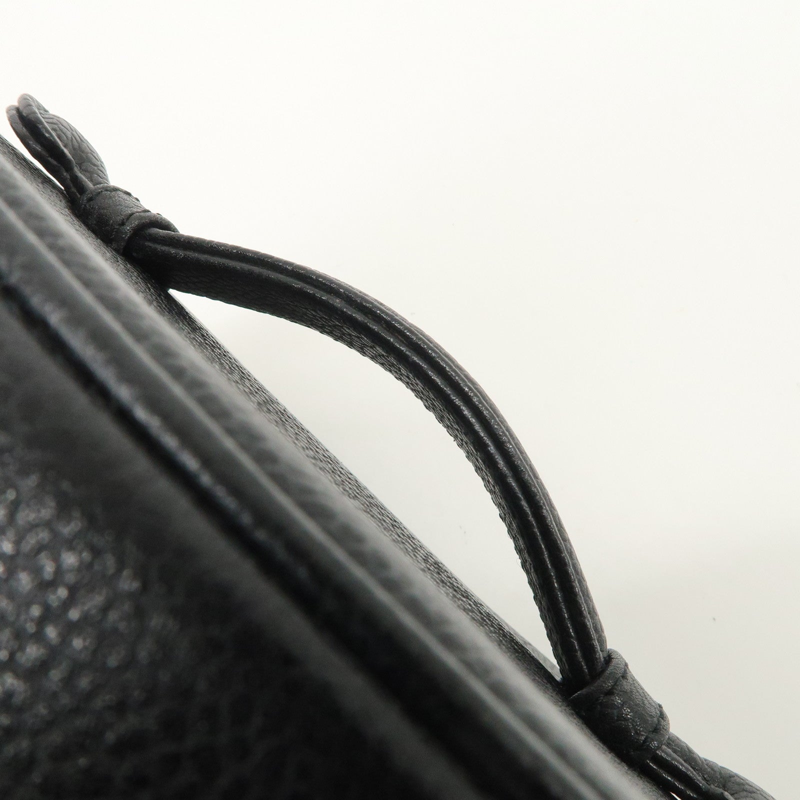 CHANEL COCO Mark Caviarskin Vanity Bag Hand Bag Cosmetic Bag Black A01998