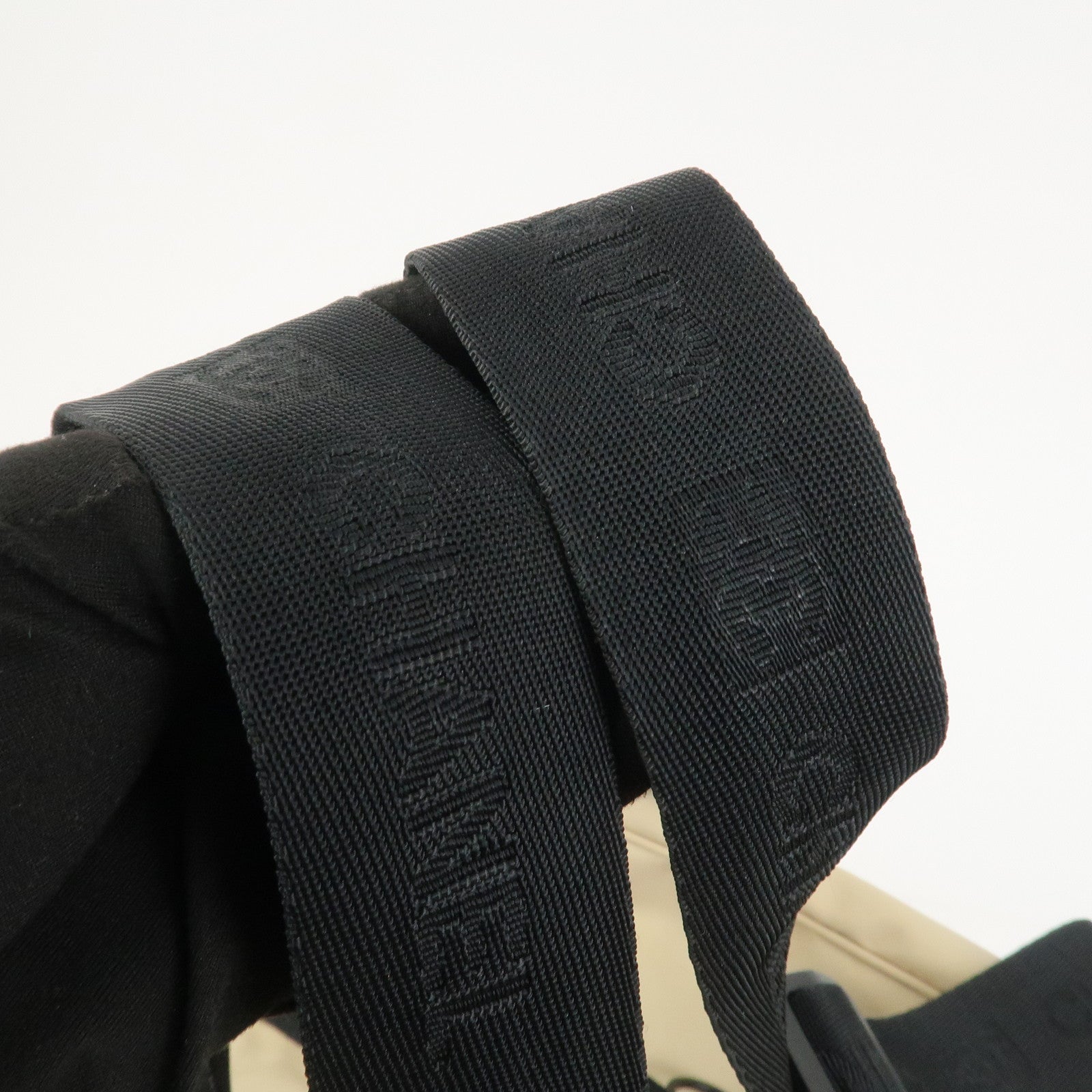 CHANEL Sports Line Nylon Boston Bag Travel Bag Beige Black A19976