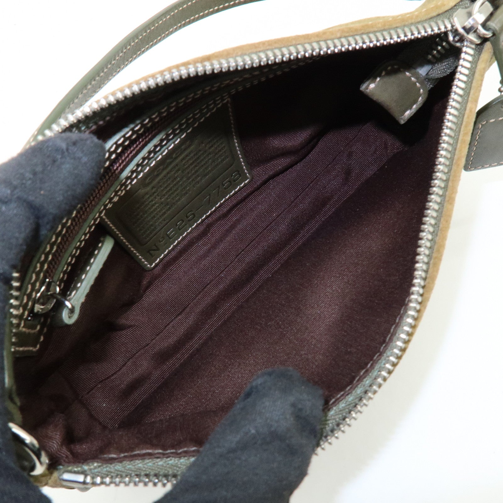 COACH Signature Set of 2 Canvas Leather Suede Shoulder Bag