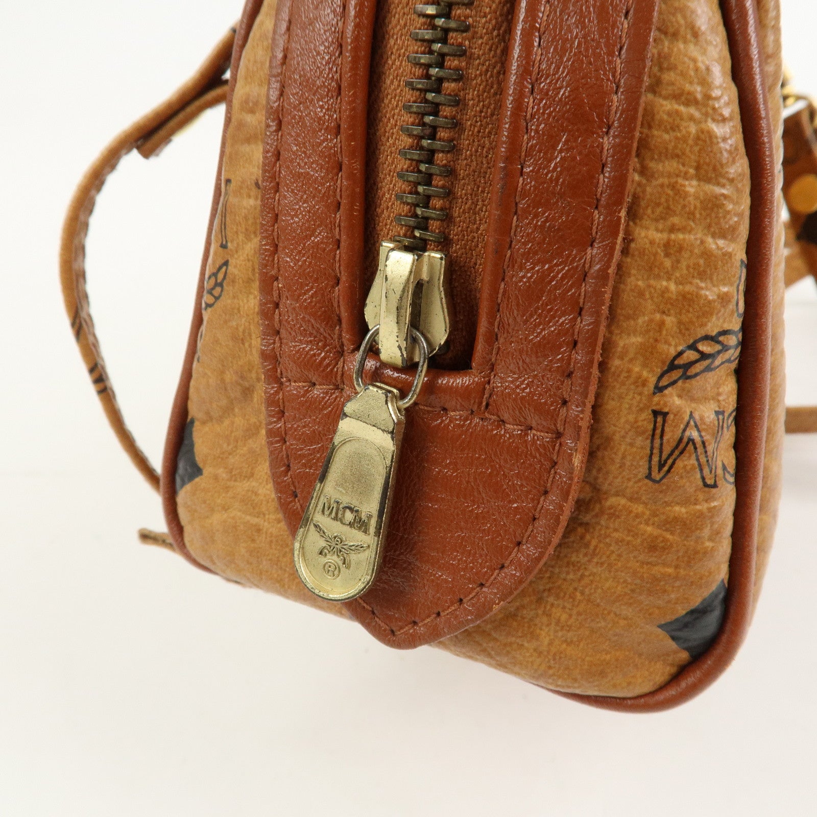 MCM Visetos Leather 2Way Mini Boston Hand Shoulder Crossbody Bag