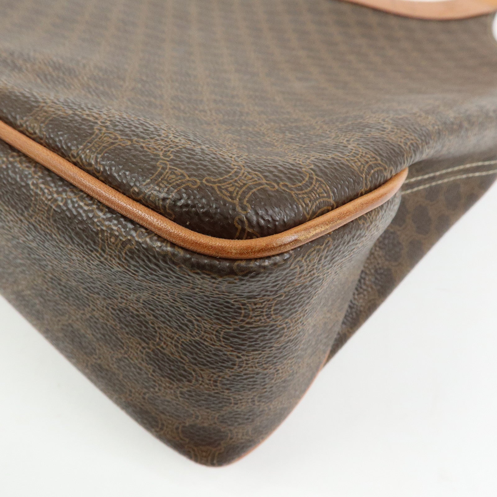CELINE Macadam PVC Leather Tote Bag Shoulder Bag Brown
