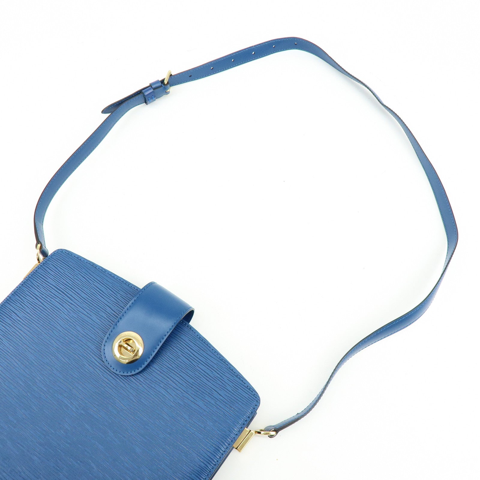 Louis Vuitton Epi Capucines Leather Shoulder Bag Toledo Blue M52345