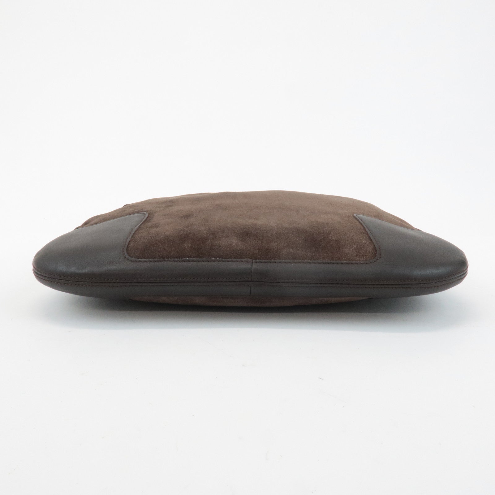 LOEWE Anagram Suede Leather Shoulder Bag Brown Used