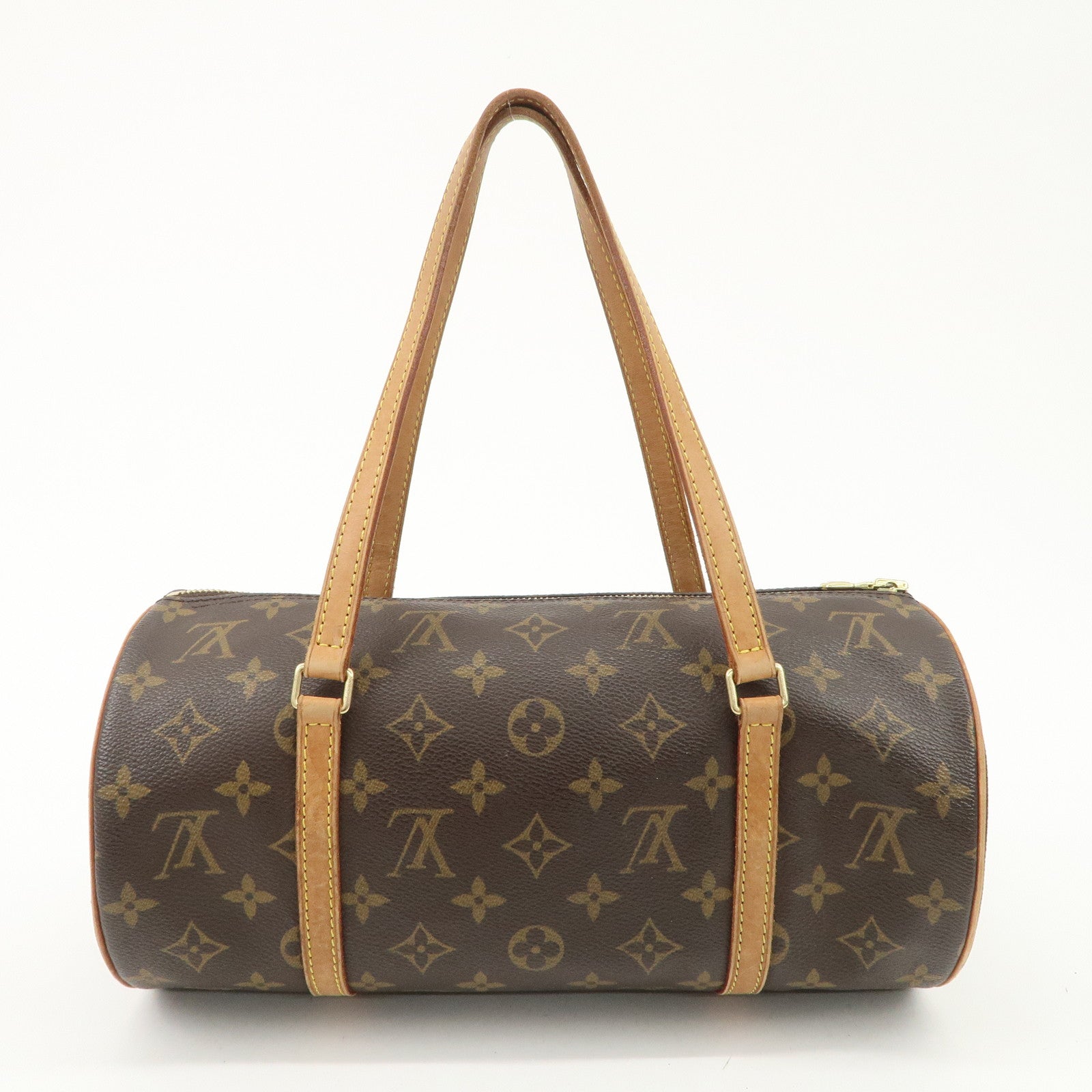 Louis Vuitton Monogram Papillon 30 Hand Bag New Style Brown M51385 Used
