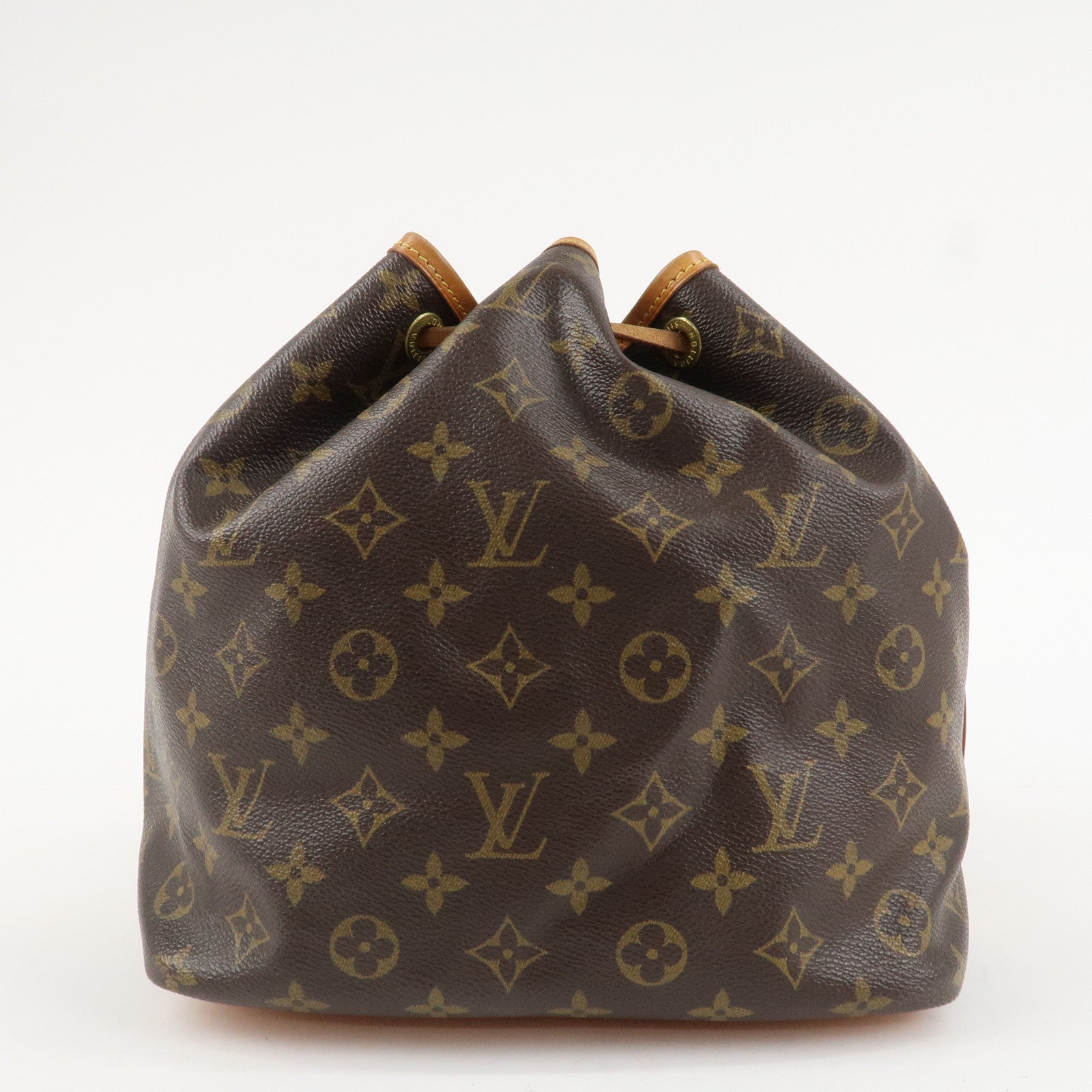 Louis Vuitton Monogram Canvas Petit Noe Shoulder Bag Brown M42226 Used