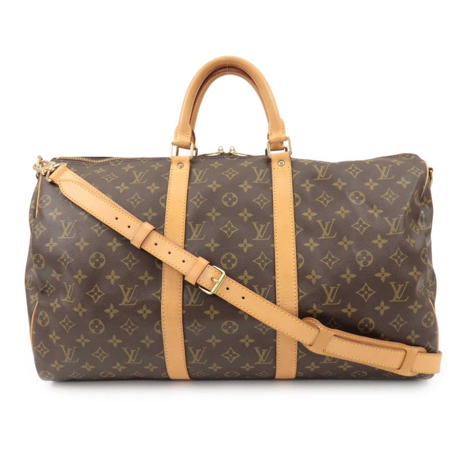 Louis Vuitton Monogram Keep All 50 Bandouliere Boston Bag M41416 Used