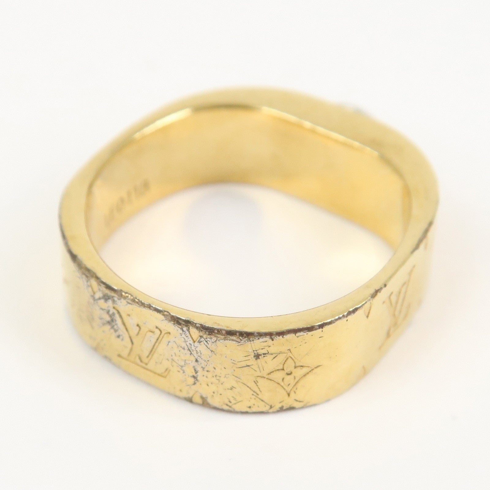 Louis Vuitton Nanogram Metal Ring Gold M M00211