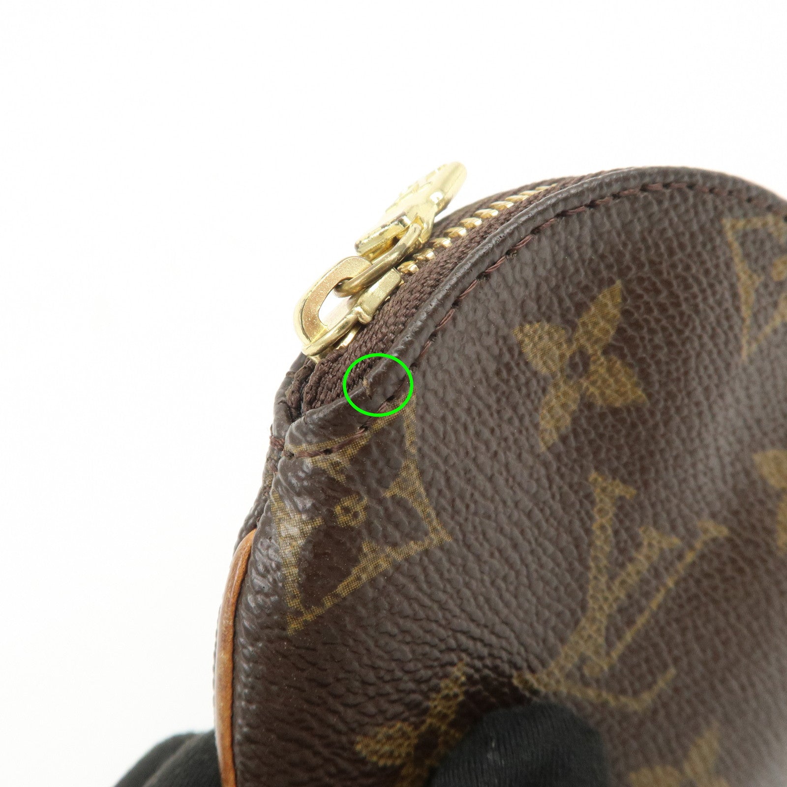 Louis Vuitton Monogram Porte Monnaie Rond Coin Case Brown M61926
