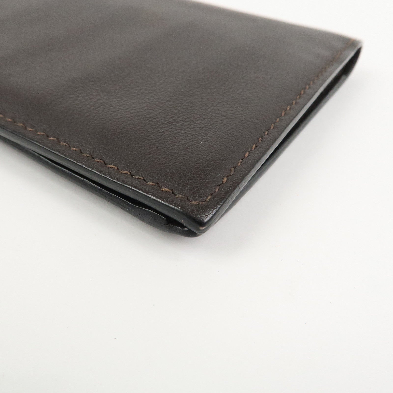 HERMES MC2 Fleming Veau Swift Long Wallet Dark Brown