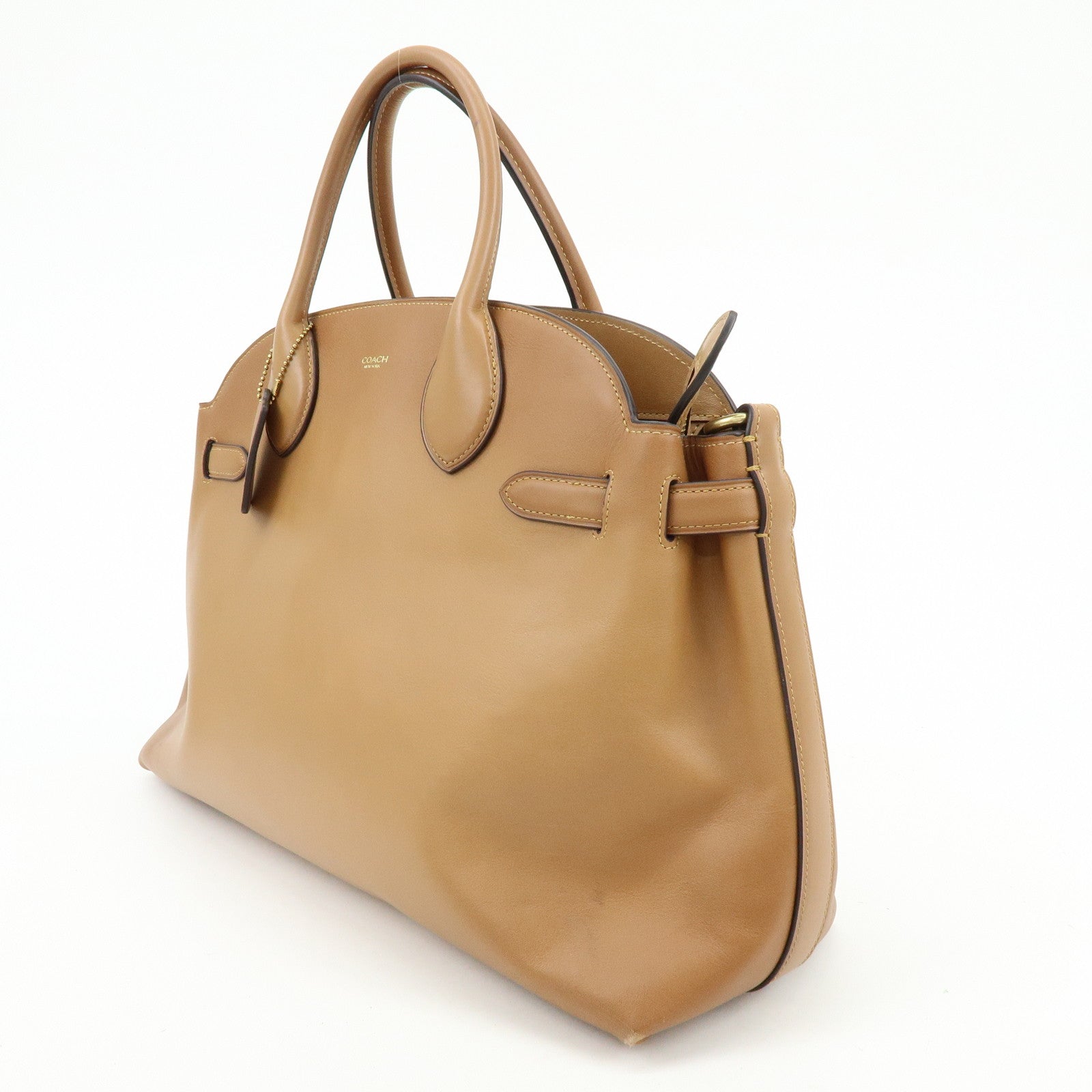 COACH Empire Calf Leather 2Way Shoulder Bag Hand Bag Brown