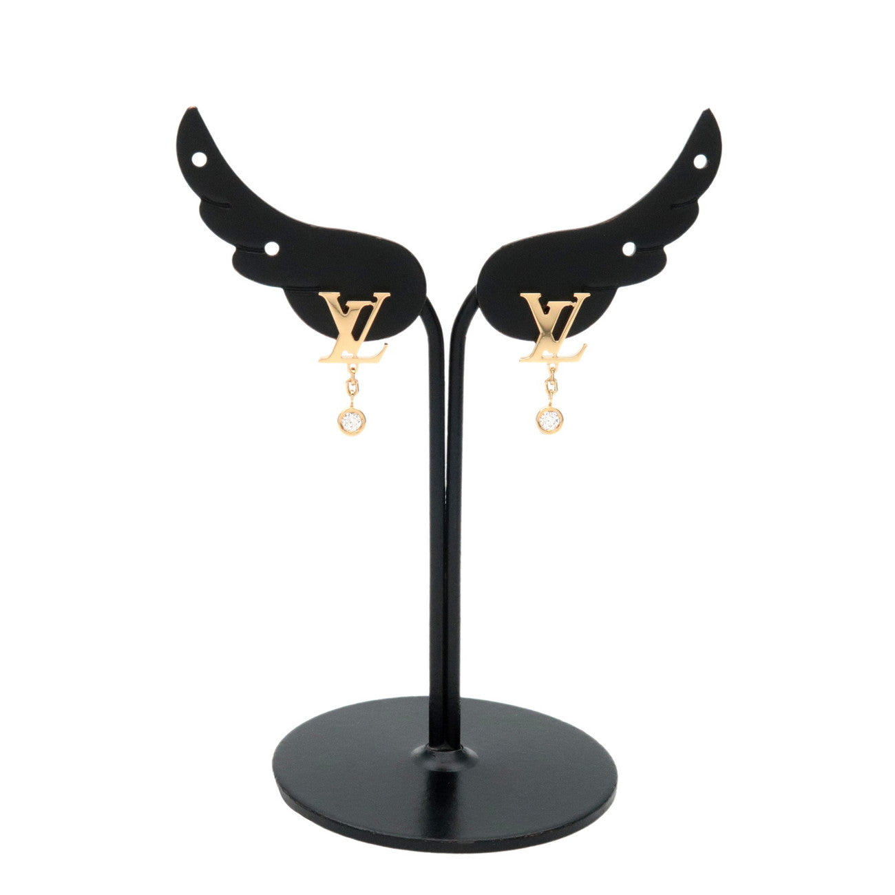 Louis Vuitton Puce Idylle Blossom LV Diamond Earrings K18YG Q96495