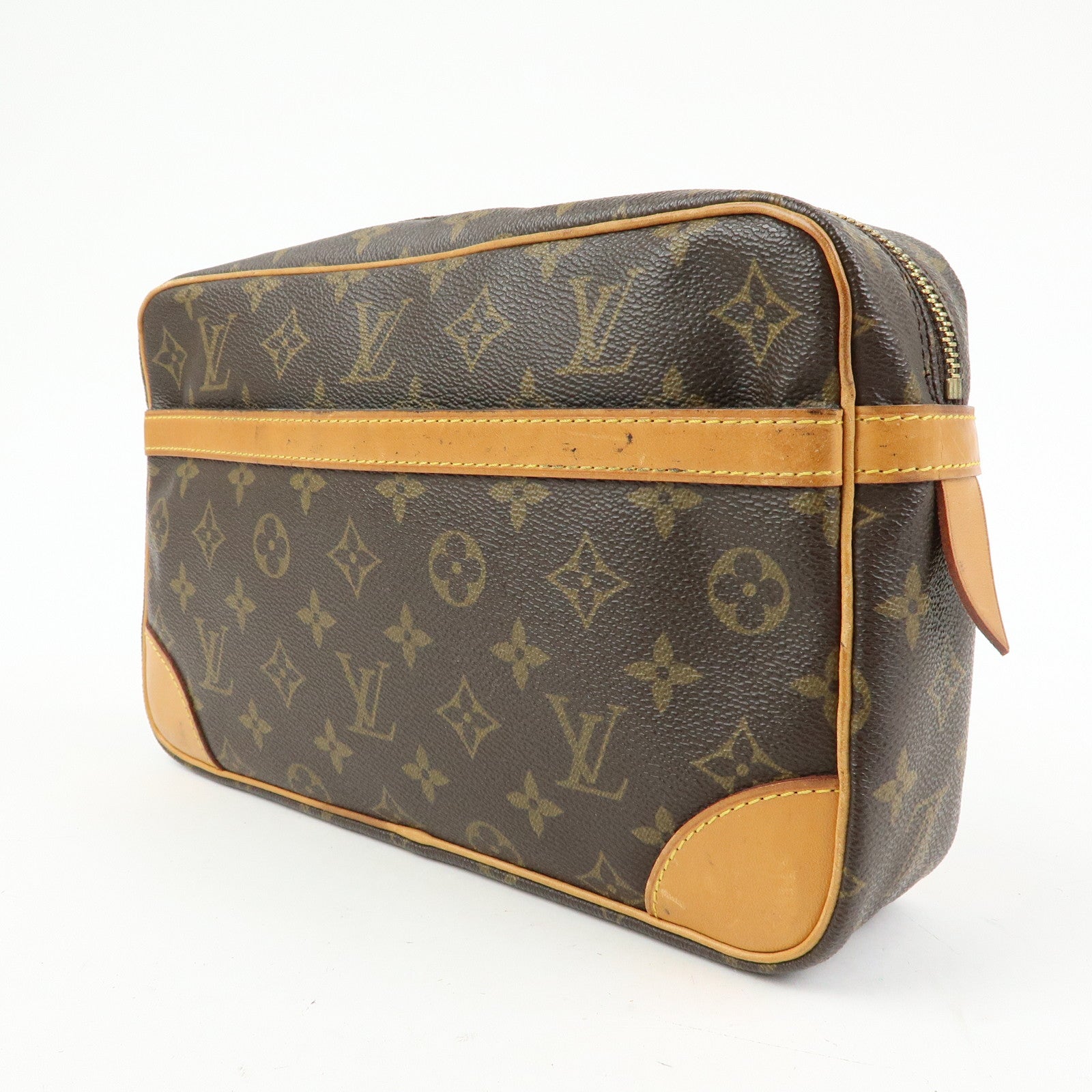 Louis Vuitton Monogram Compiegne 28 Pouch Clutch Bag Brown M51845