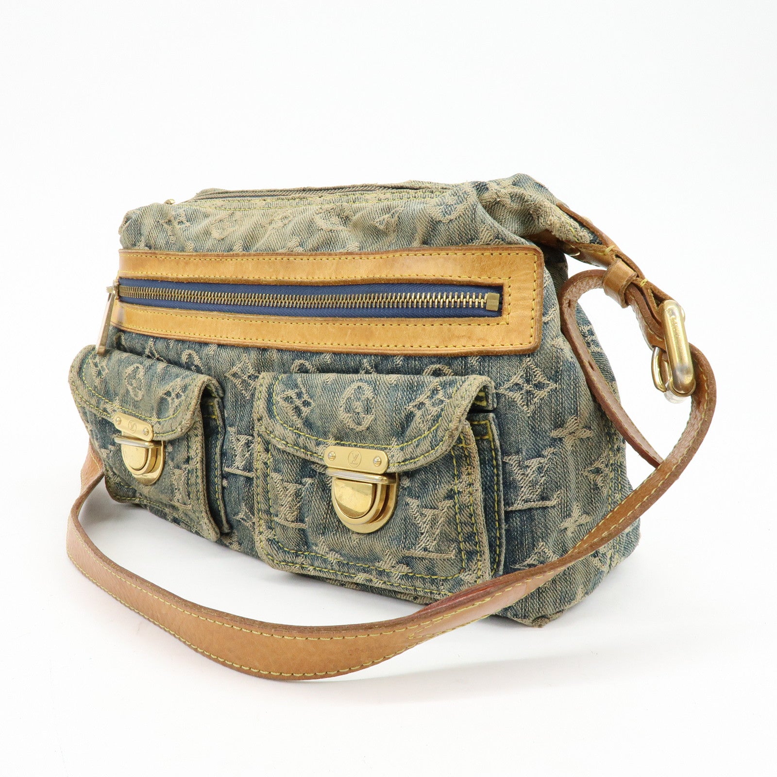 Louis Vuitton Monogram Denim Baggy PM 2Way Bag Shoulder Bag M95049