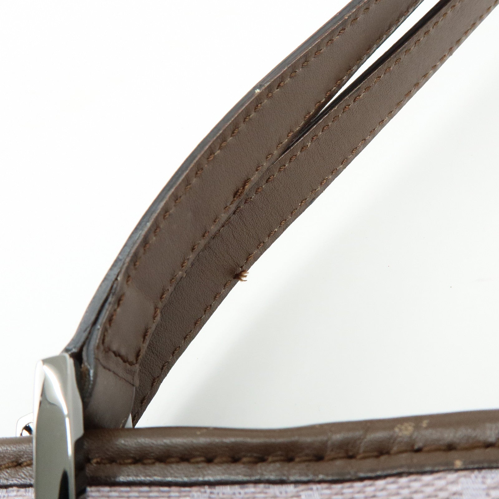 GUCCI GG Canvas Leather Tote Bag Hand Bag Purple 31244