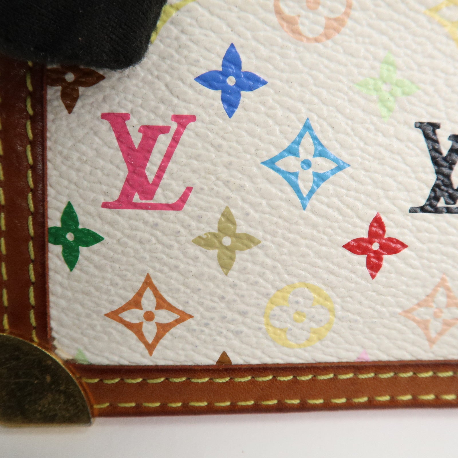 Louis Vuitton Monogram Multicolor Pochette Cles Blanc M92655 Used