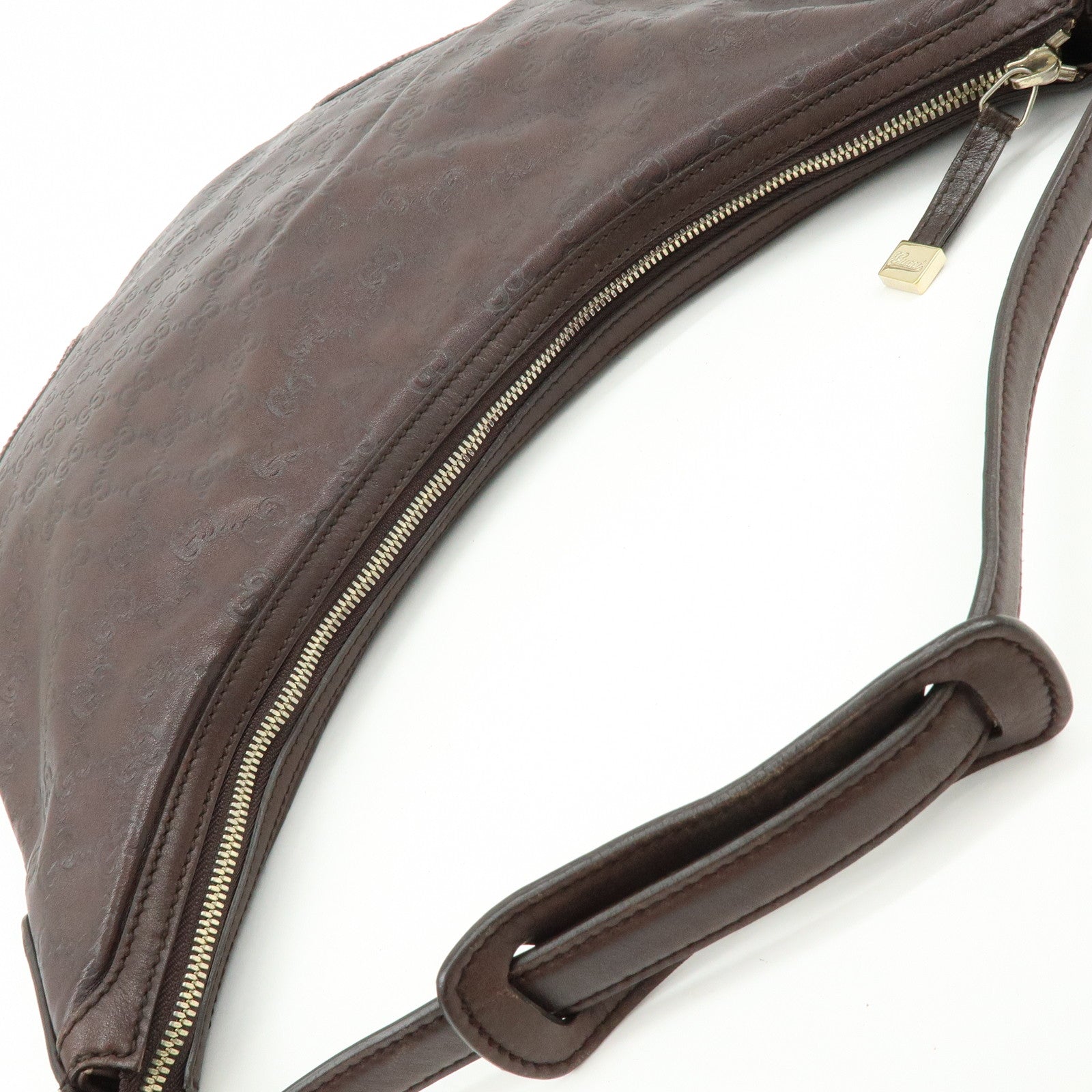 GUCCI Princy Guccissima Leather Shoulder Bag Dark Brown 162882
