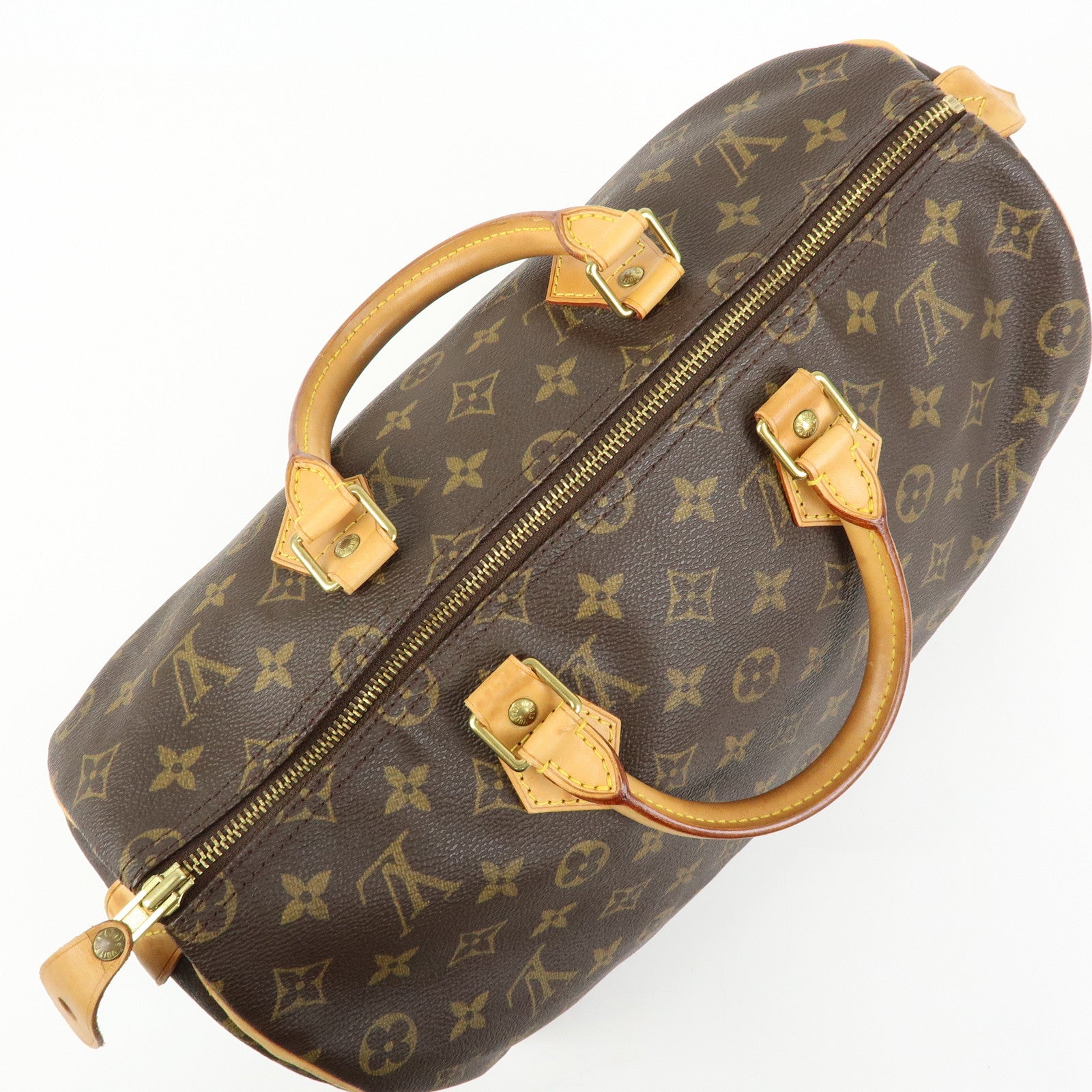 Louis Vuitton Monogram Speedy 35 Boston Bag Hand Bag Brown M41524