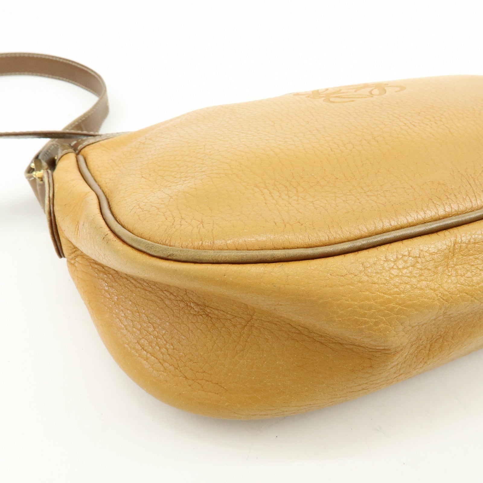 LOEWE Anagram Leather Shoulder Bag Crossbody Bag Brown