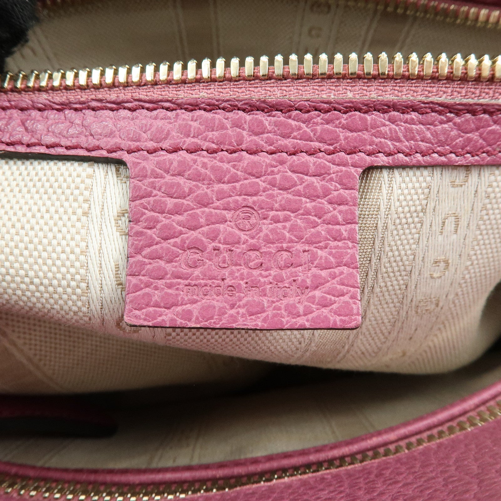 GUCCI Logo Leather 2Way Bag Hand Bag Shoulder Bag Pink 391987
