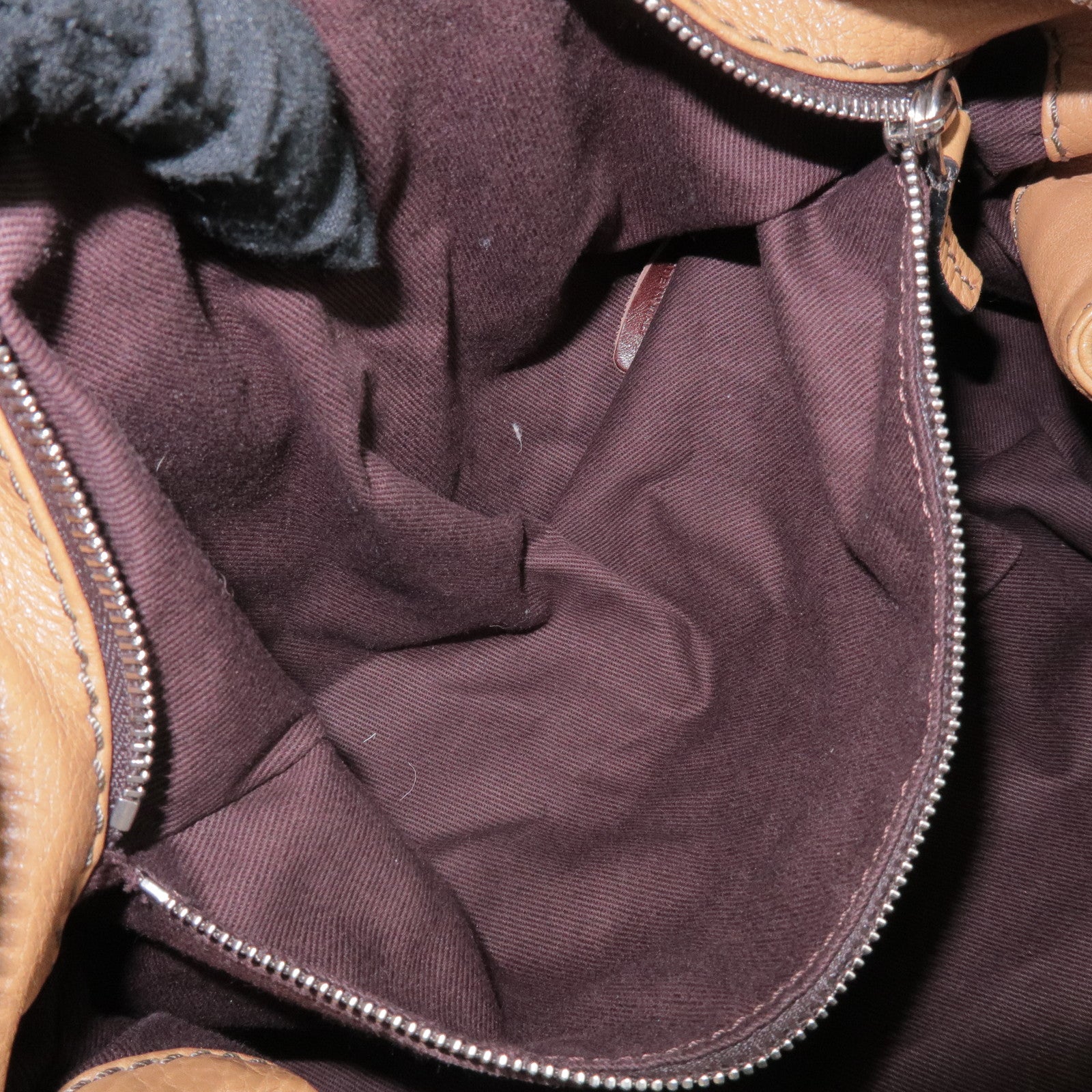 Chloe Paddington Leather Tote Bag Hand Bag Beige Brown