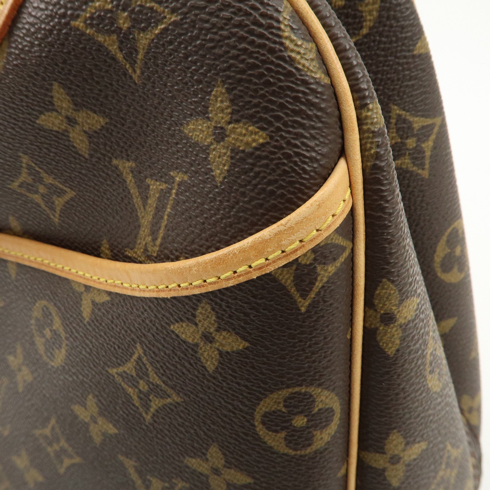 Louis Vuitton Monogram Deauville Hand Bag Brown M47270 Used