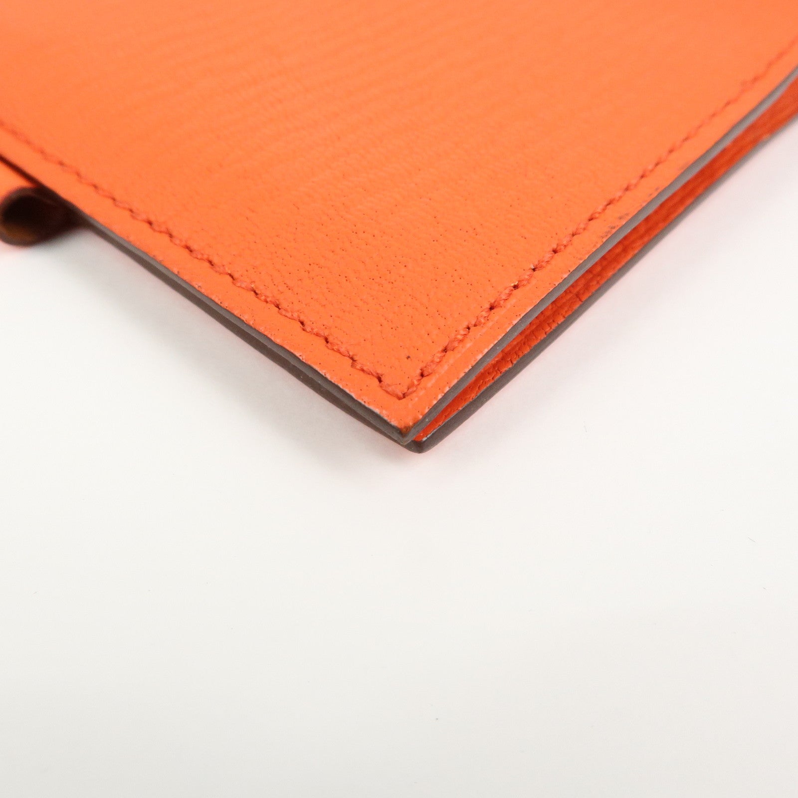 HERMES Leather Agenda PM Planner Cover X Stamped Orange