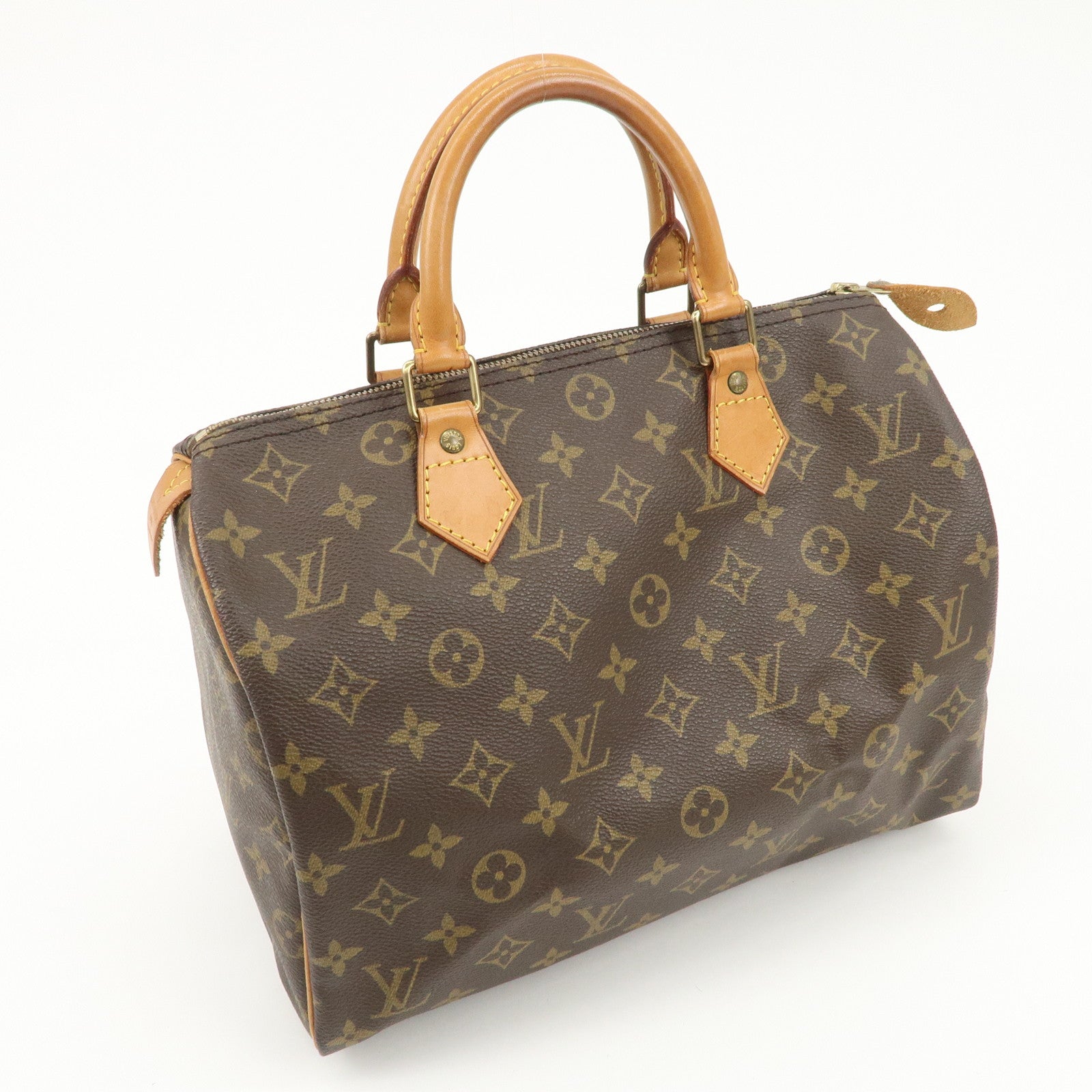 Louis Vuitton Monogram Speedy 30 Hand Bag Boston Bag Brown M41526 Used
