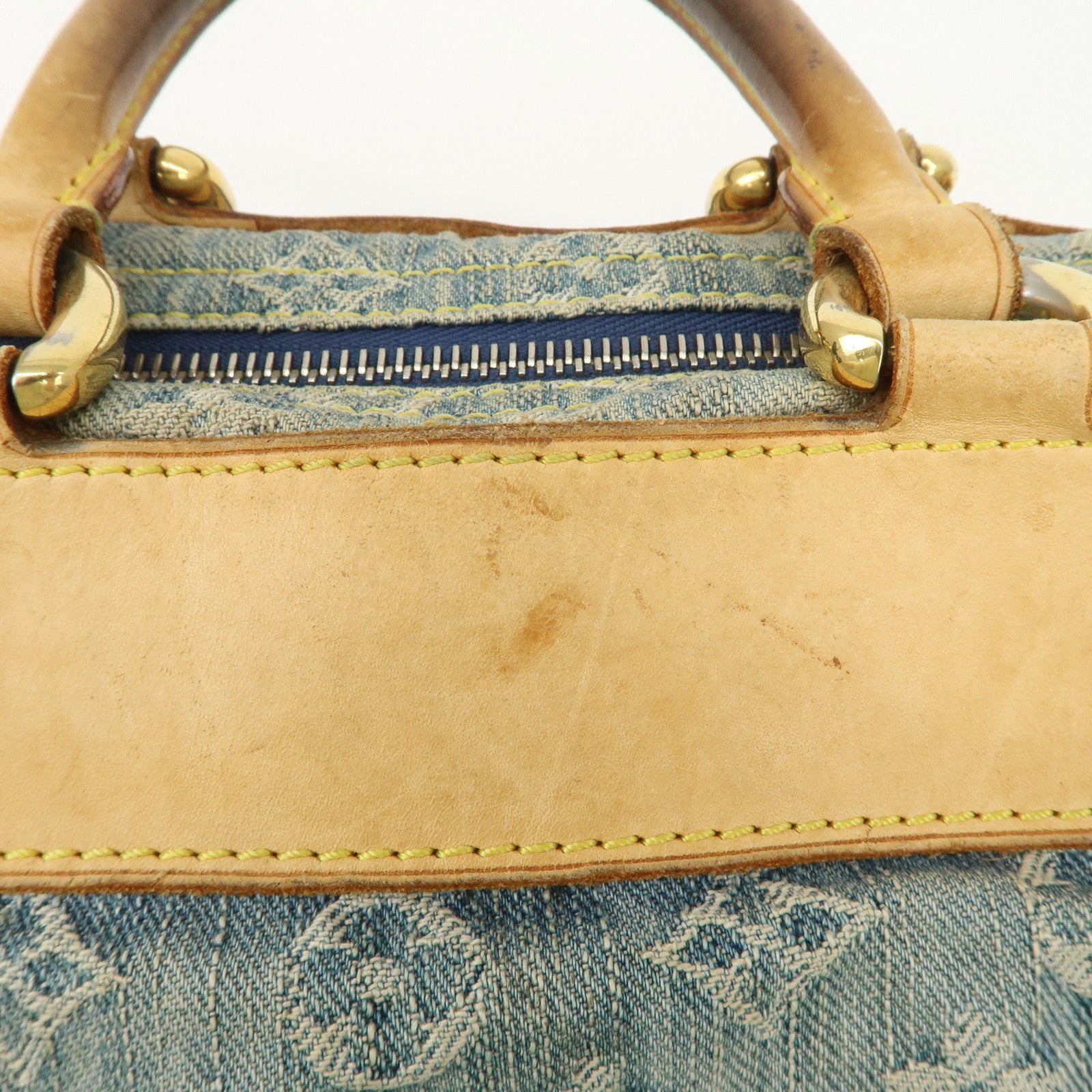 Louis Vuitton Monogram Denim Neo Speedy Boston Bag Blue M95019 Used