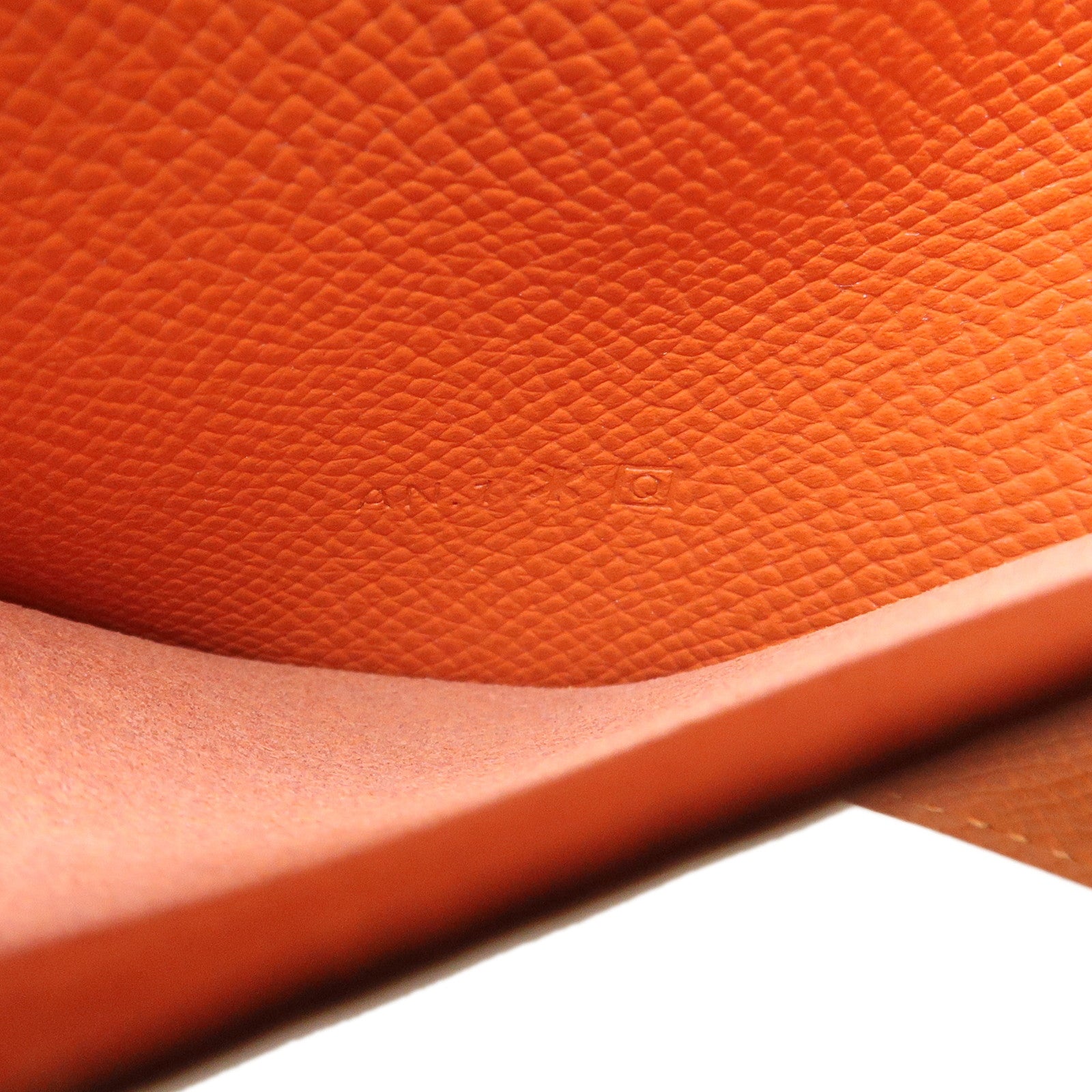 HERMES Epsom Leather Vision Agenda Plannder Cover □O Stamped Orange