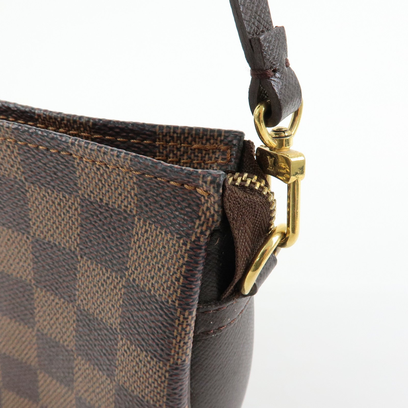 Louis Vuitton Damier Trousse Makeup Accessory Pouch Brown N51982