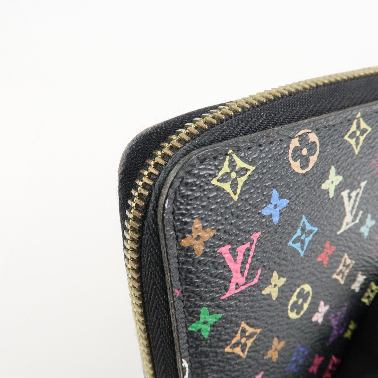 Louis Vuitton Monogram Multicolor Round Zippy Wallet Noir M60243 Used