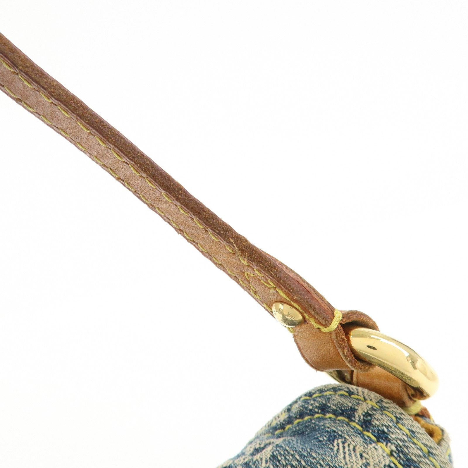 Louis Vuitton Monogram Denim Mini Pleaty Shoulder Bag Blue M95050