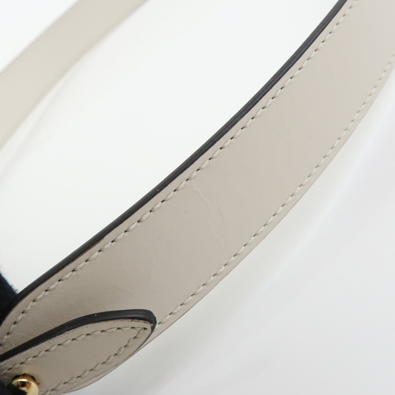 GUCCI Sylvie Sherry Leather Shoulder Bag Crossbody Bag Ivory 421882