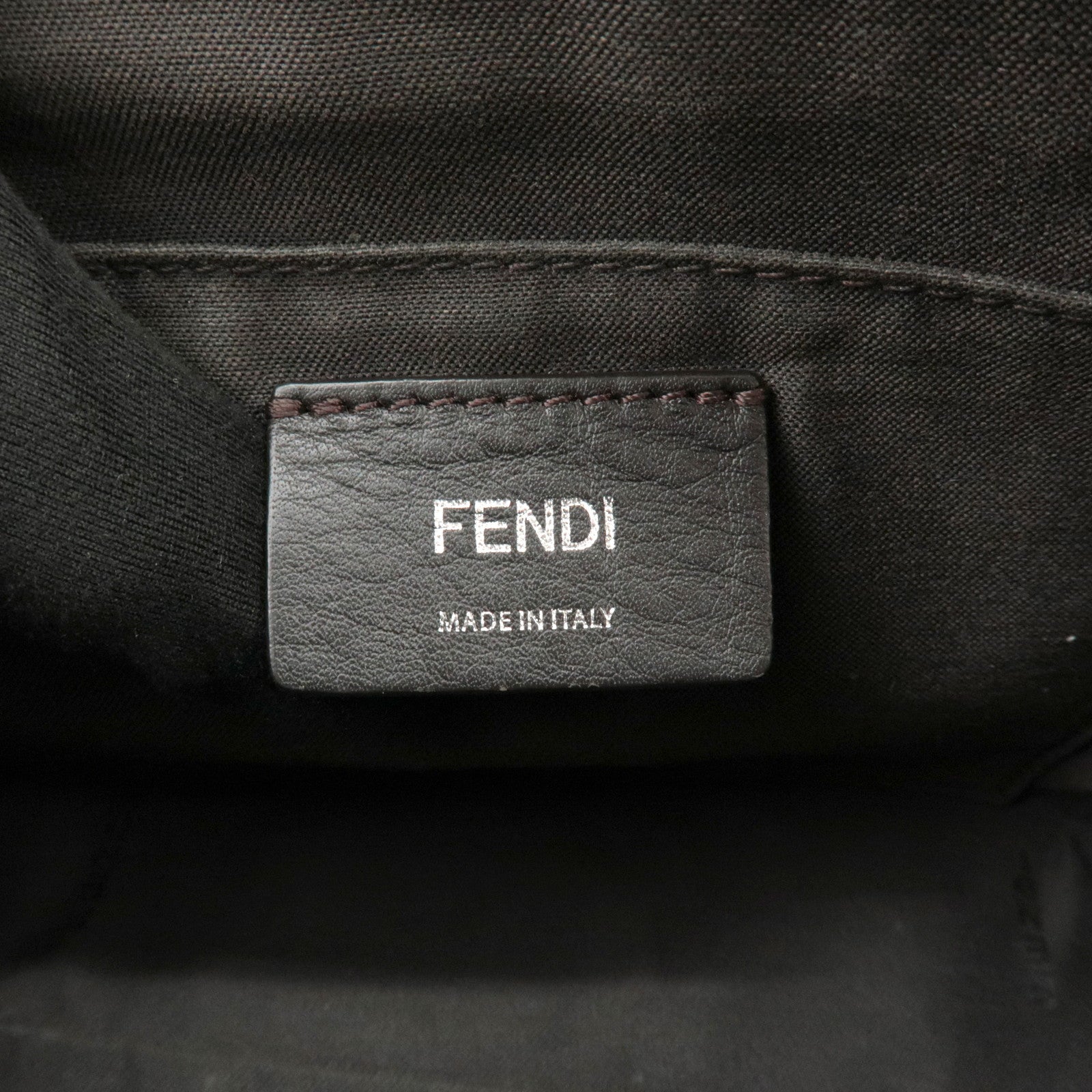 FENDI Zucca By The Way Leather 2Way Shoulder Bag Black Brown 8BL145 Used