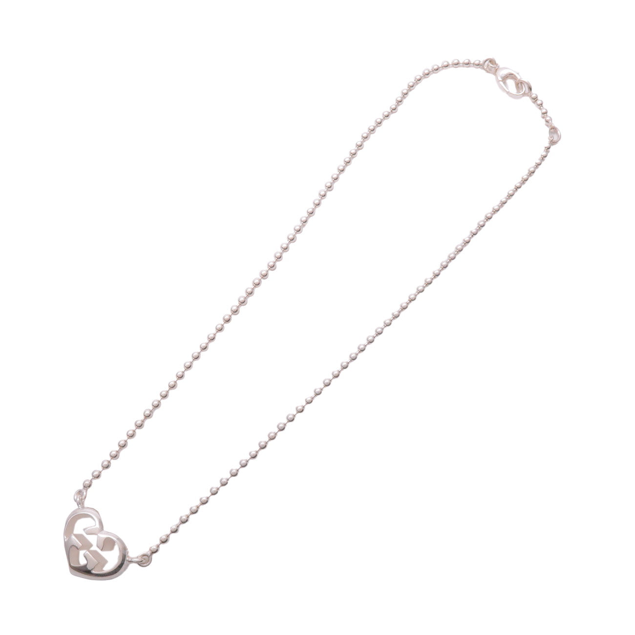 GUCCI Lovely Heart Necklace SV925 Silver 246487