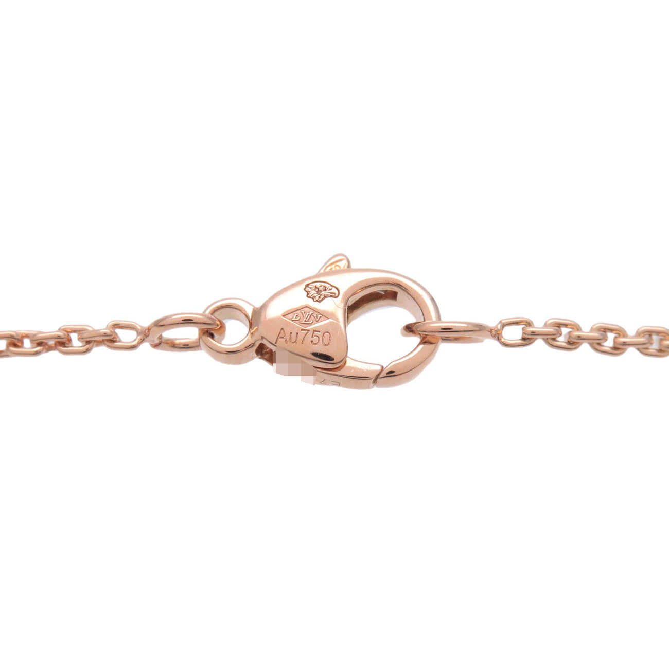 Louis Vuitton Monogram Idylle 1P Diamond Necklace K18PG Q93281