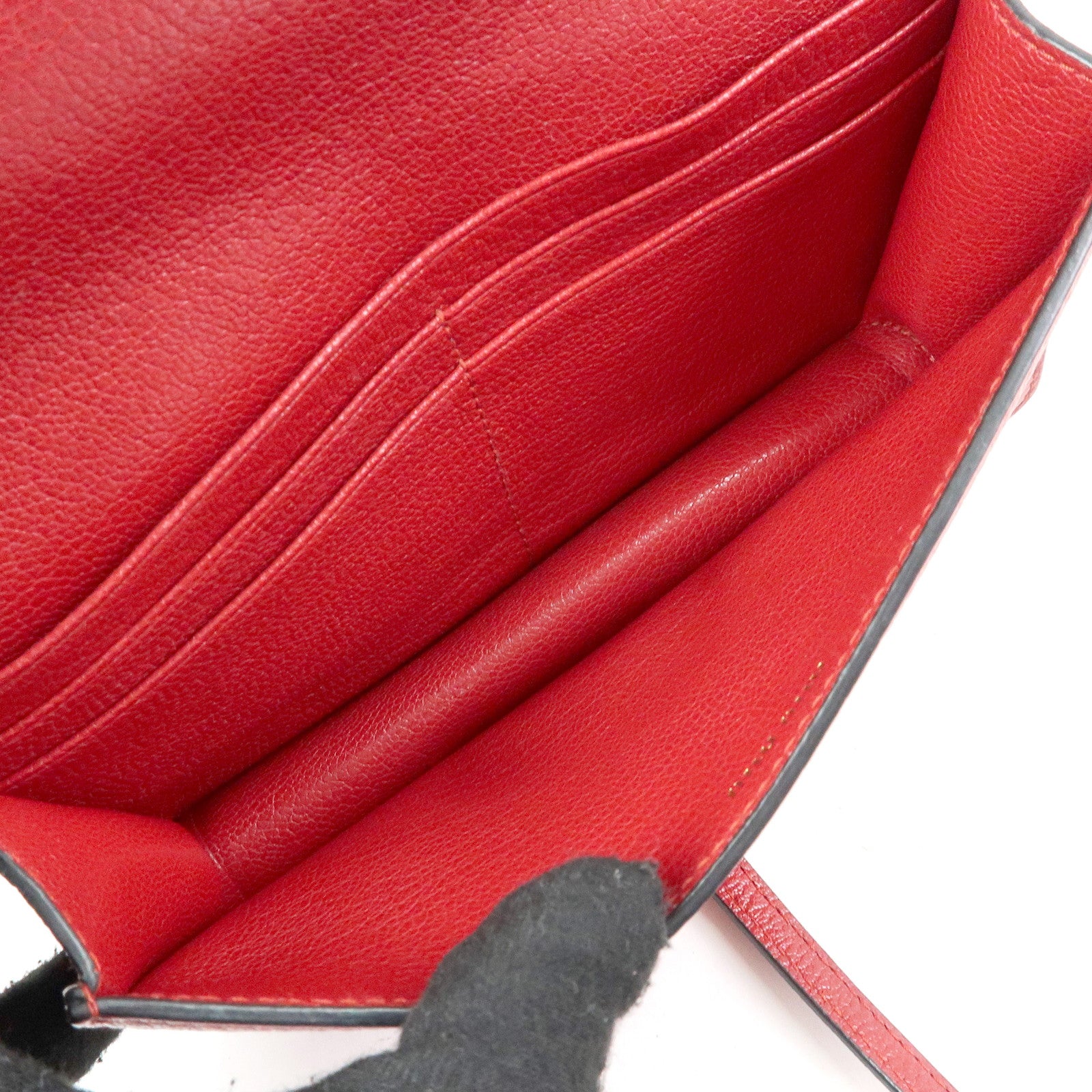 MIU MIU Madras Leather 2Way Bag Clutch Bag Shoulder Bag Red 5ZH044