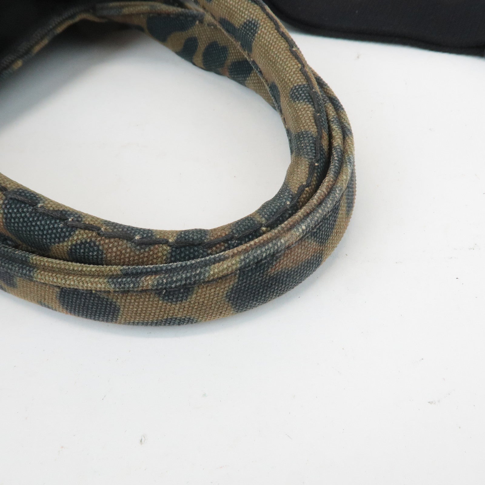 PRADA Canapa Canvas 2Way Bag Hand Bag Shoulder Bag Camouflage B2642B Used