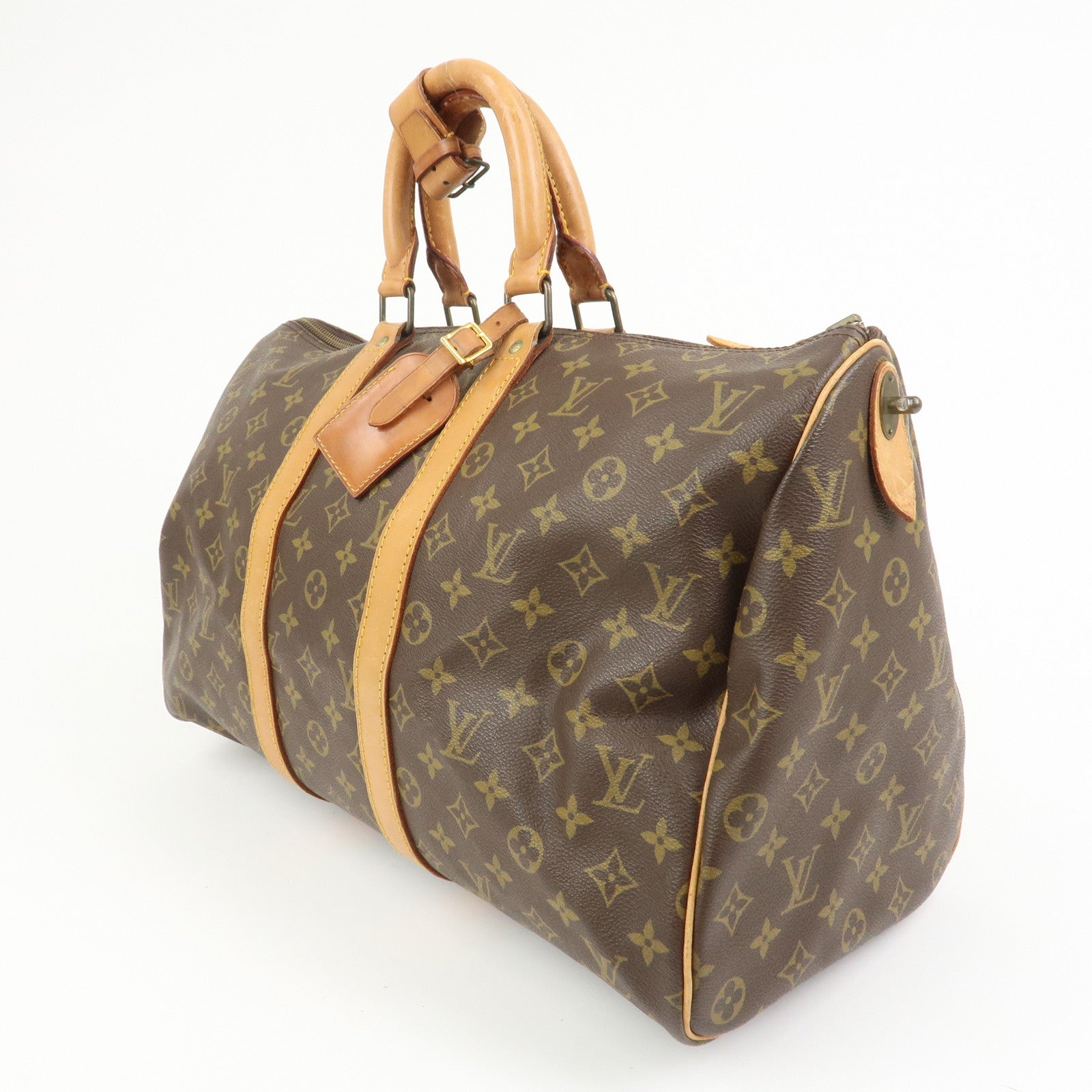 Louis Vuitton Monogram Keep All 45 Boston Bag Brown M41428