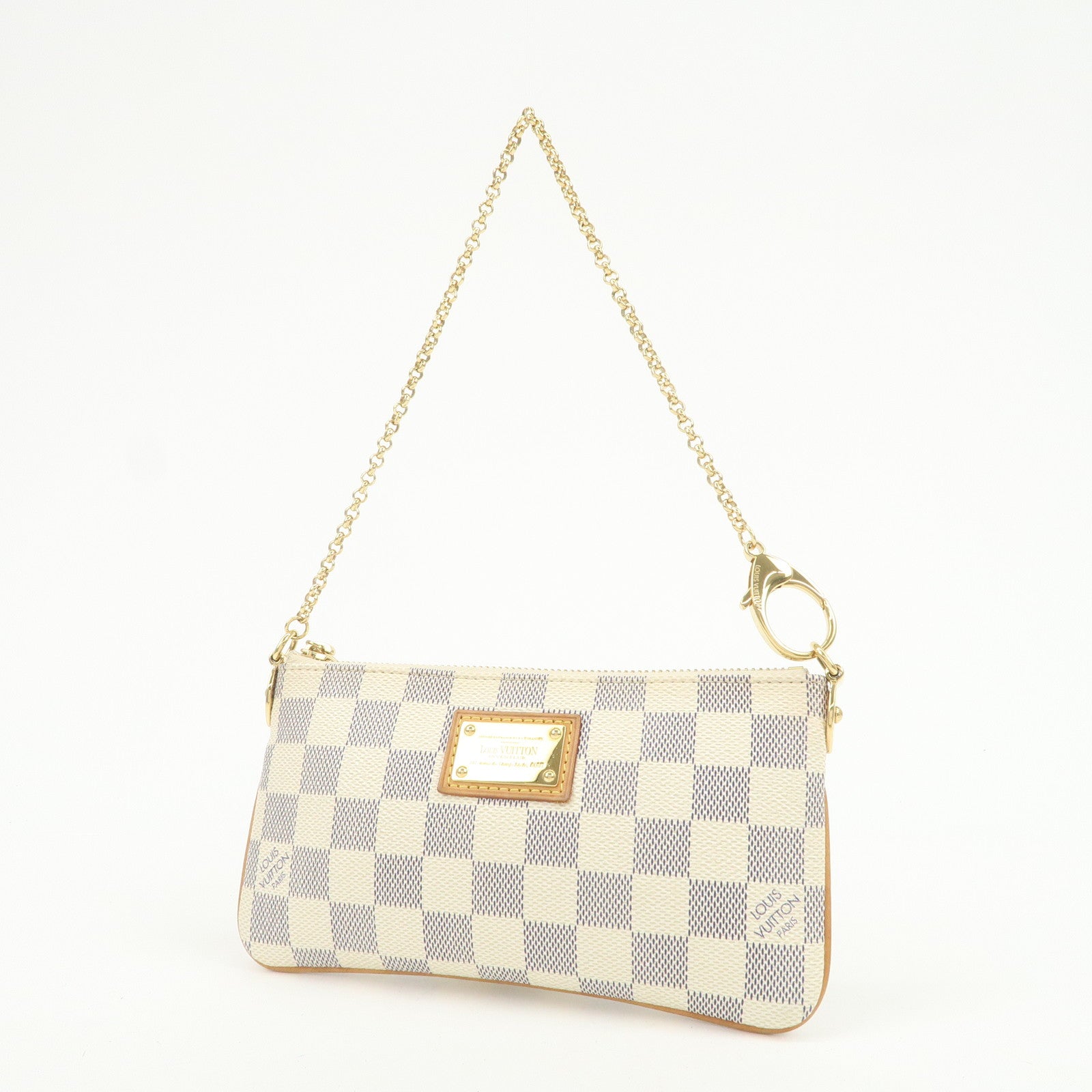 Louis Vuitton Damier Azur Pochette Milla MM Mini Pouch N60027