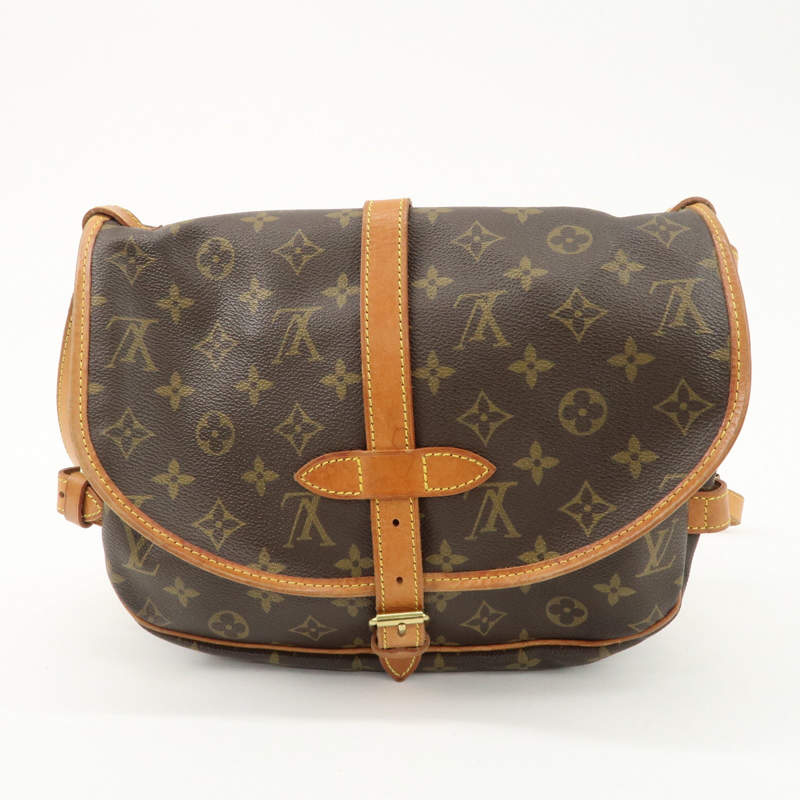 Louis Vuitton Monogram Saumur 30 Shoulder Bag Brown M42256 Used