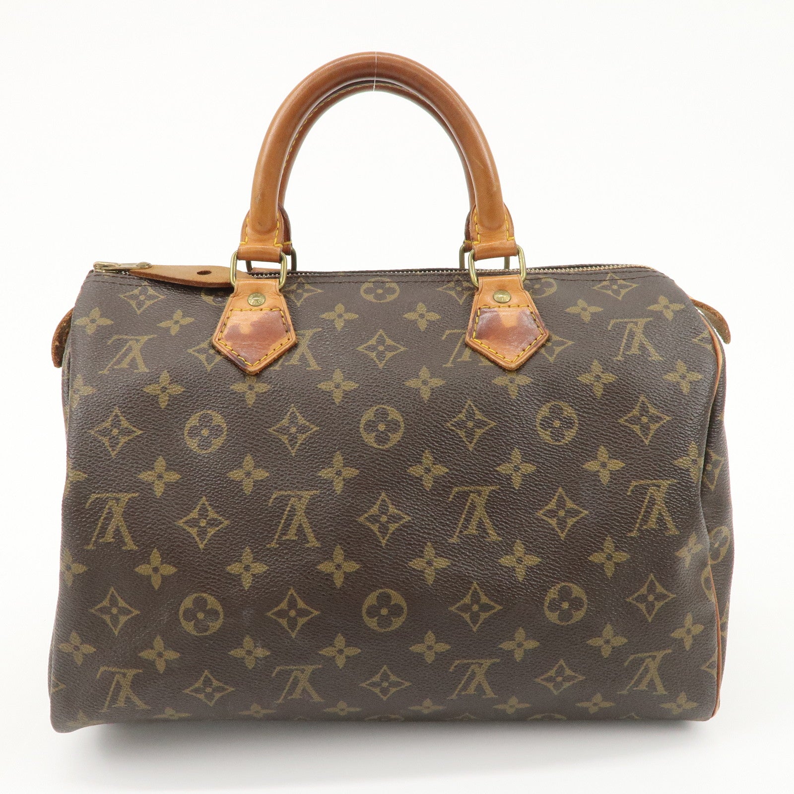 Louis Vuitton Monogram Speedy 30 Hand Bag Boston Bag Brown M41526 Used