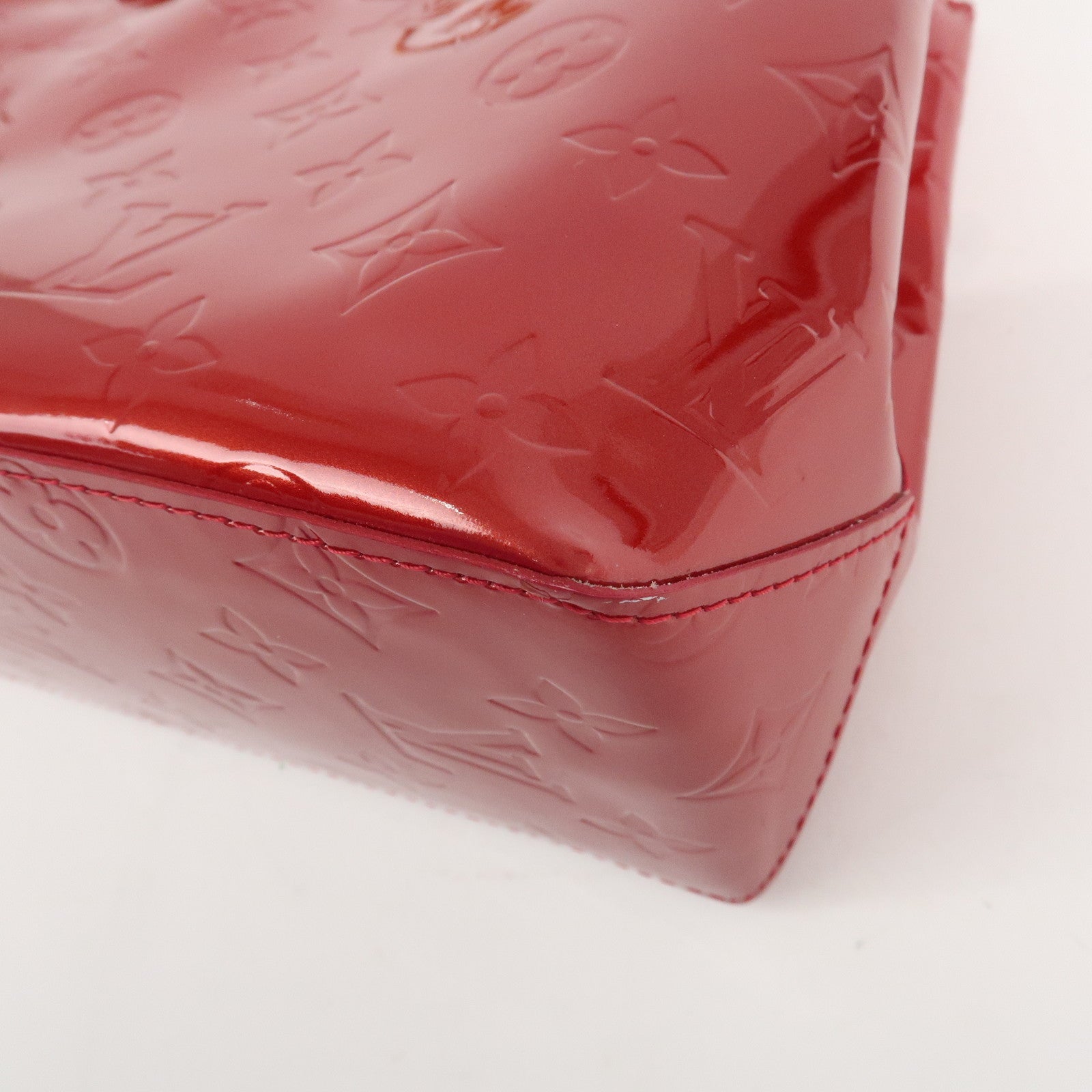 Louis Vuitton Monogram Vernis Lead PM Hand Bag Red M91990