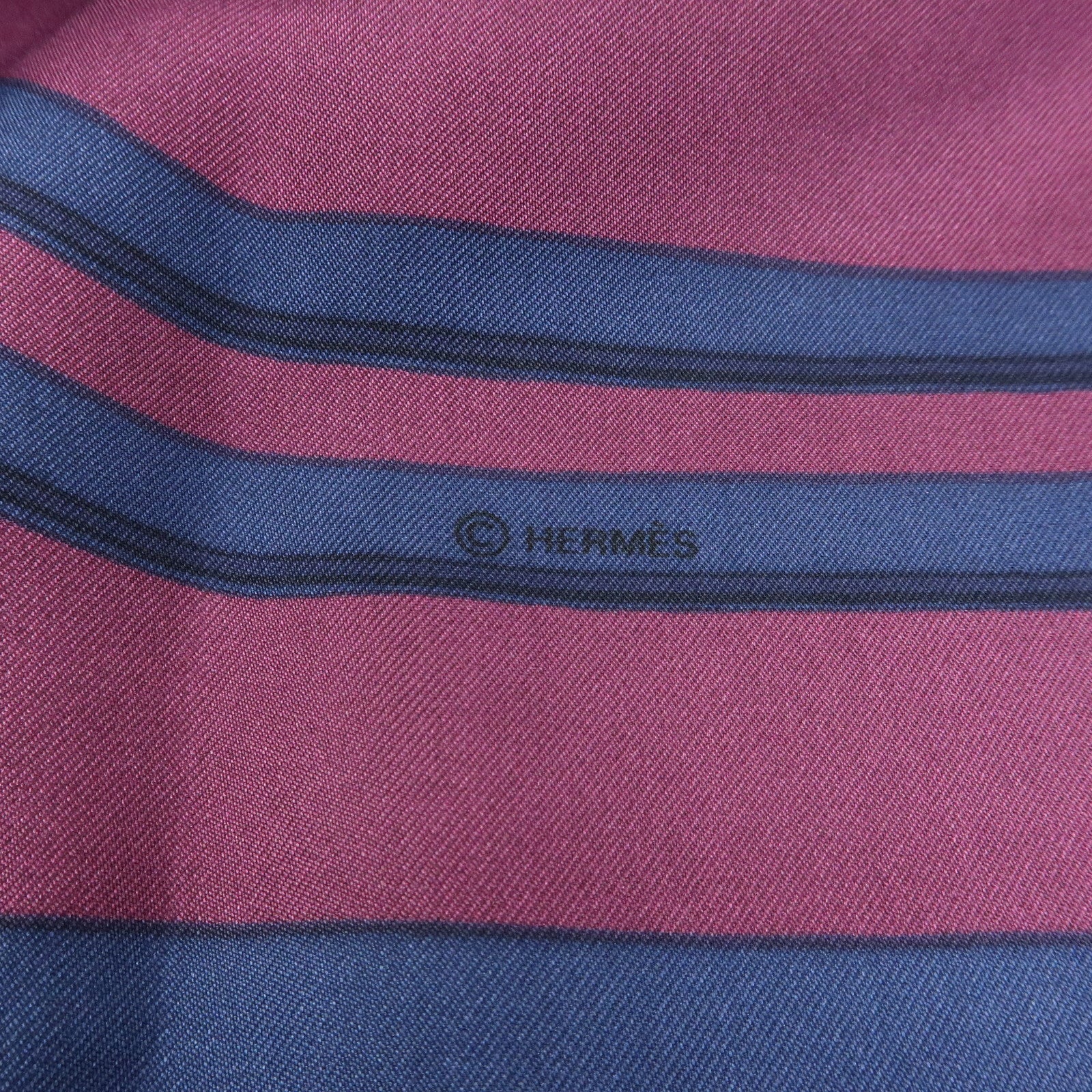 HERMES Carre 90 Silk 100% Scarf BRIDES DE GALA Navy Purple